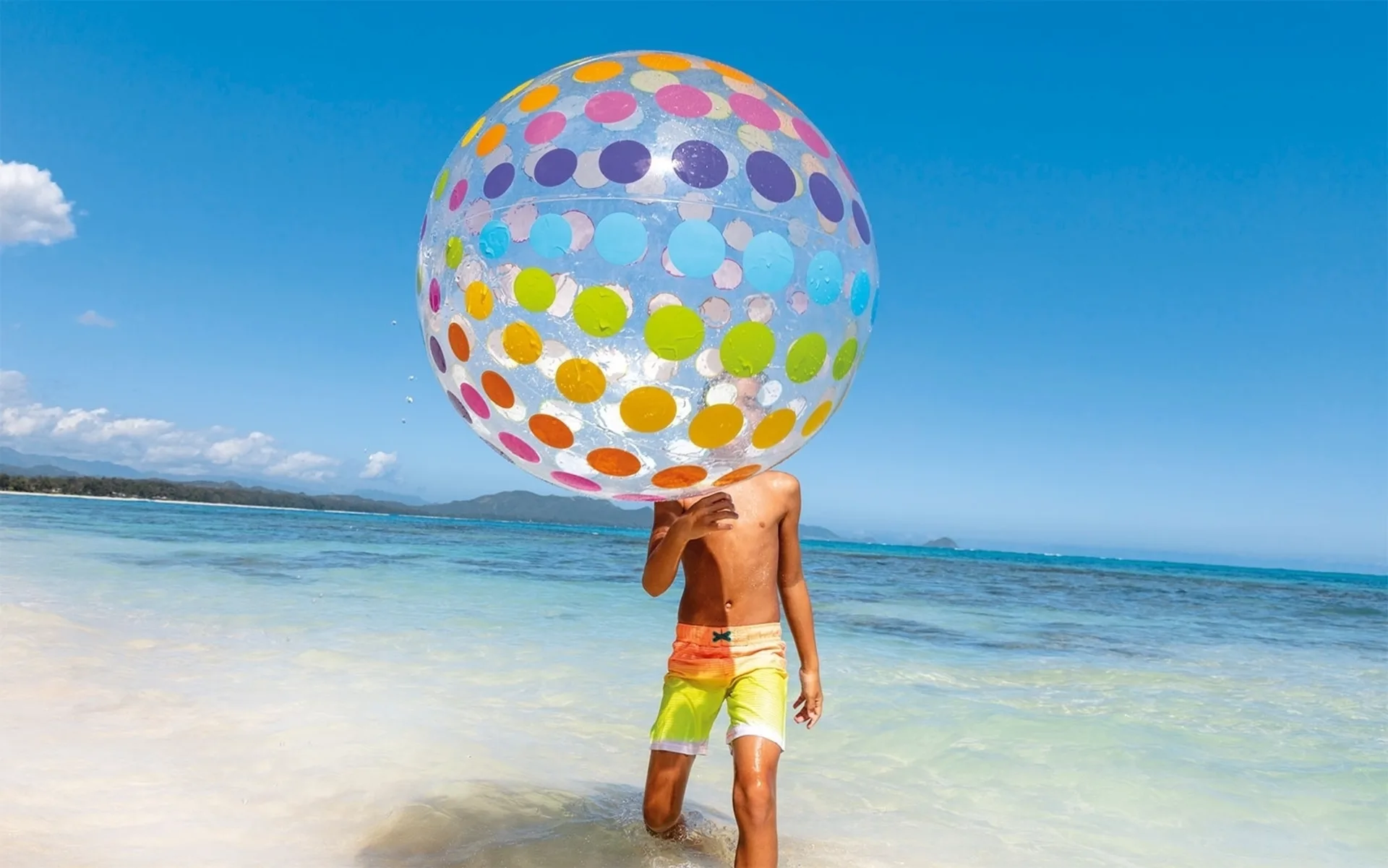 Ballon de plage Intex Jumbo Ø 107 cm à pois Ballon de plage Intex Jumbo Ø 107 cm à pois