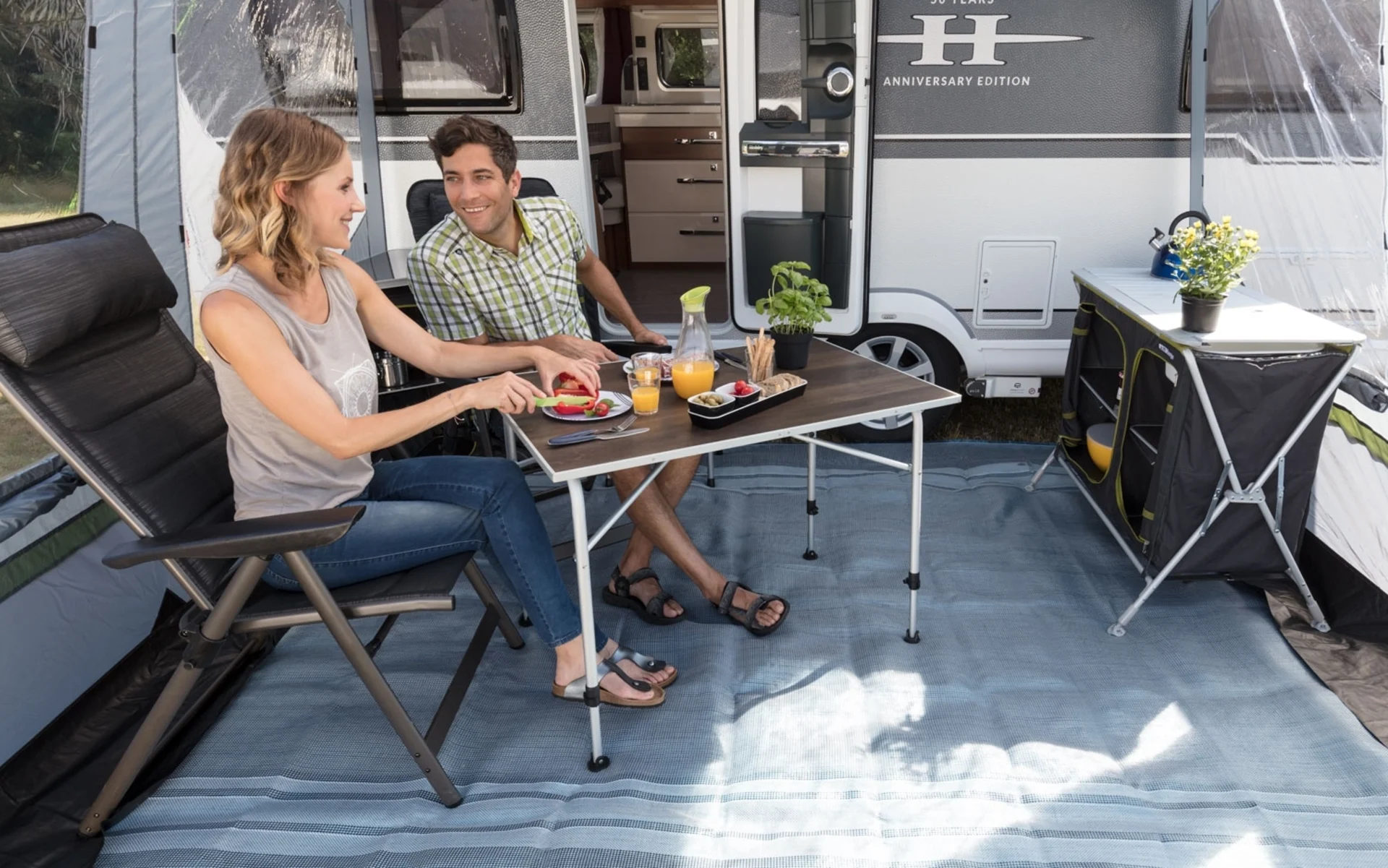 Tapis de tente Berger Standard bleu 250x500