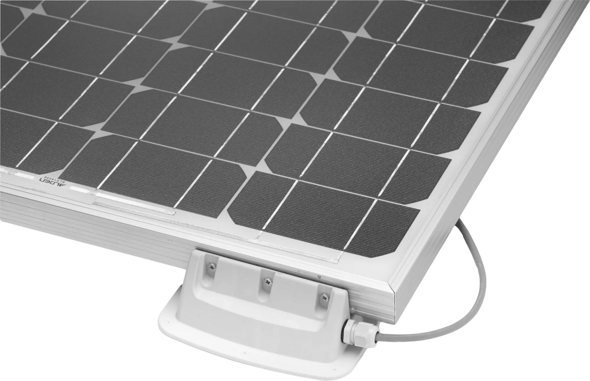 Kit de support solaire avec traversée de toit intégrée, 4 pièces, en gris