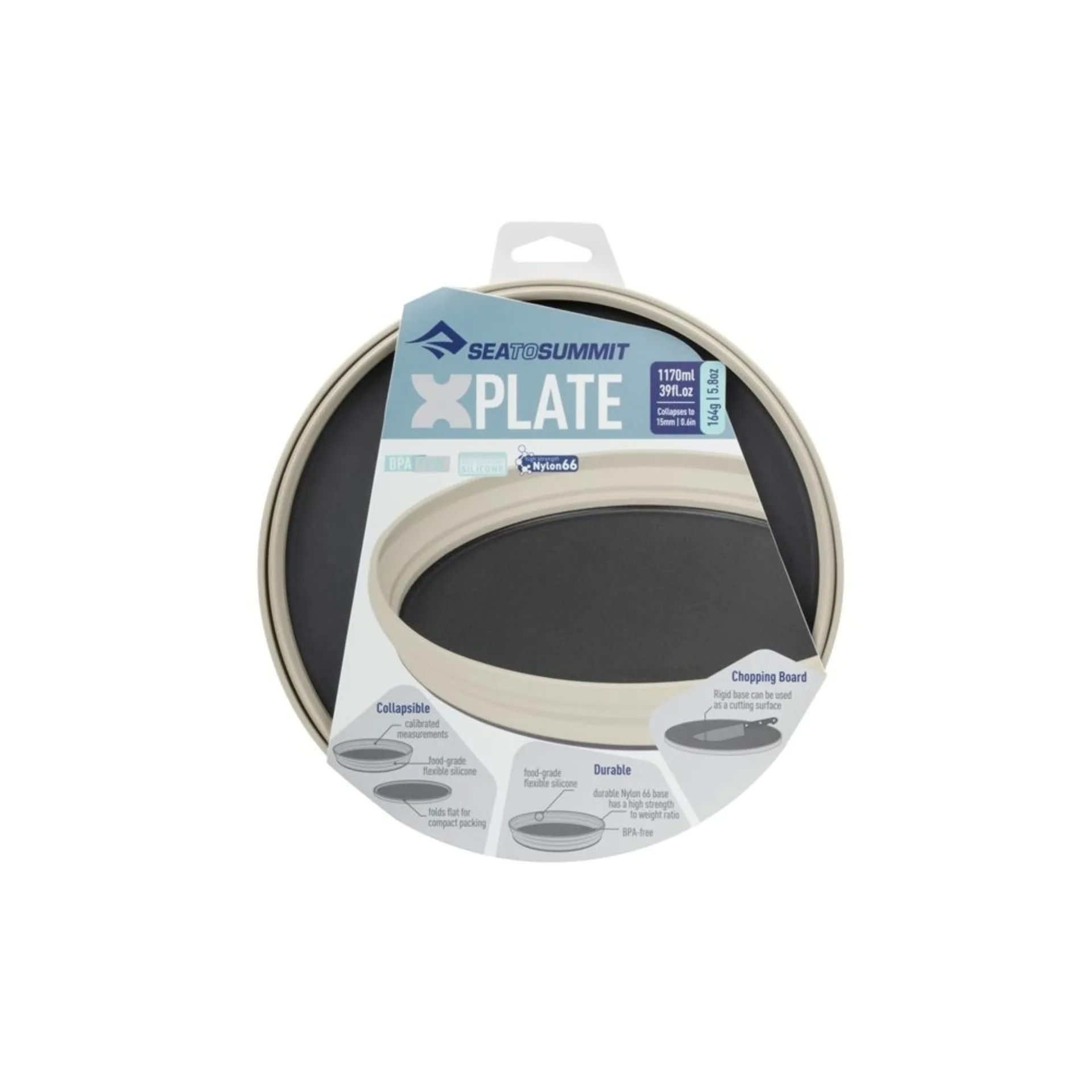 Sea to Summit X-Plate Teller zusammenklappbar Sand 1170 ml