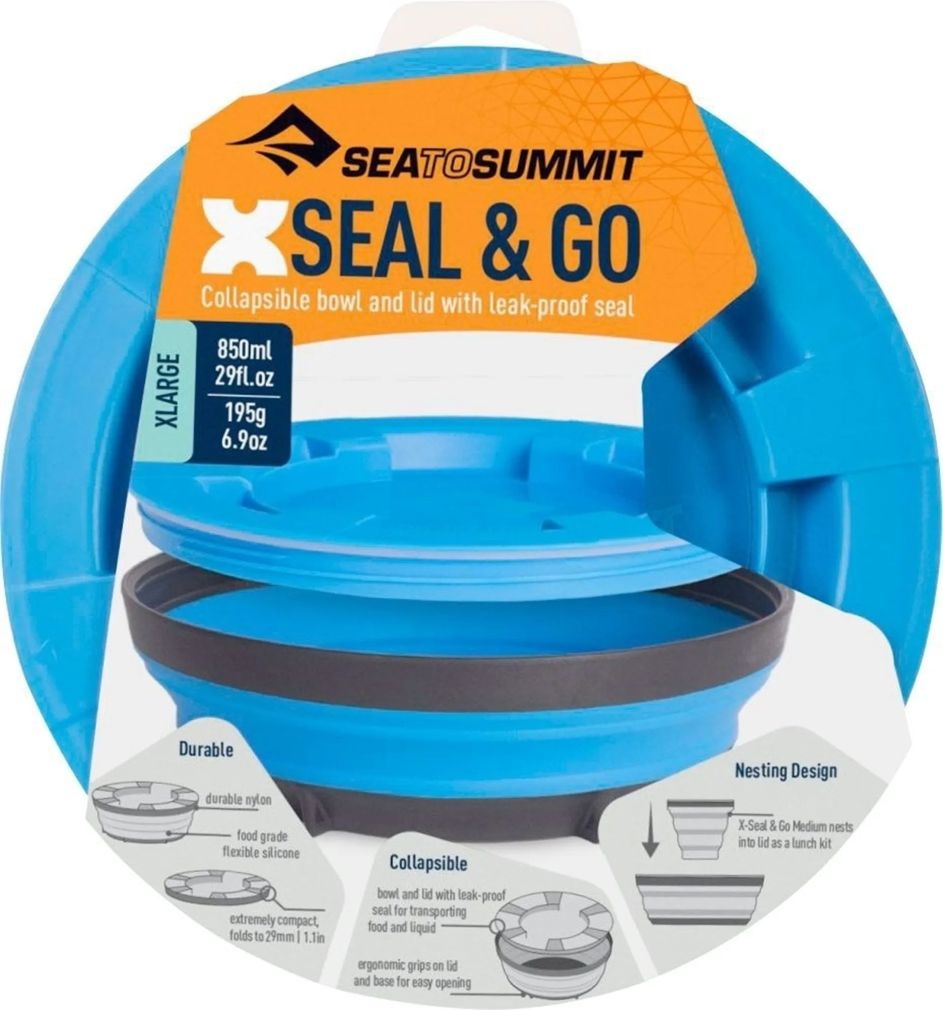Sea to Summit X-Seal & Go Lebensmittelbehälter X-Large Blau 850 ml