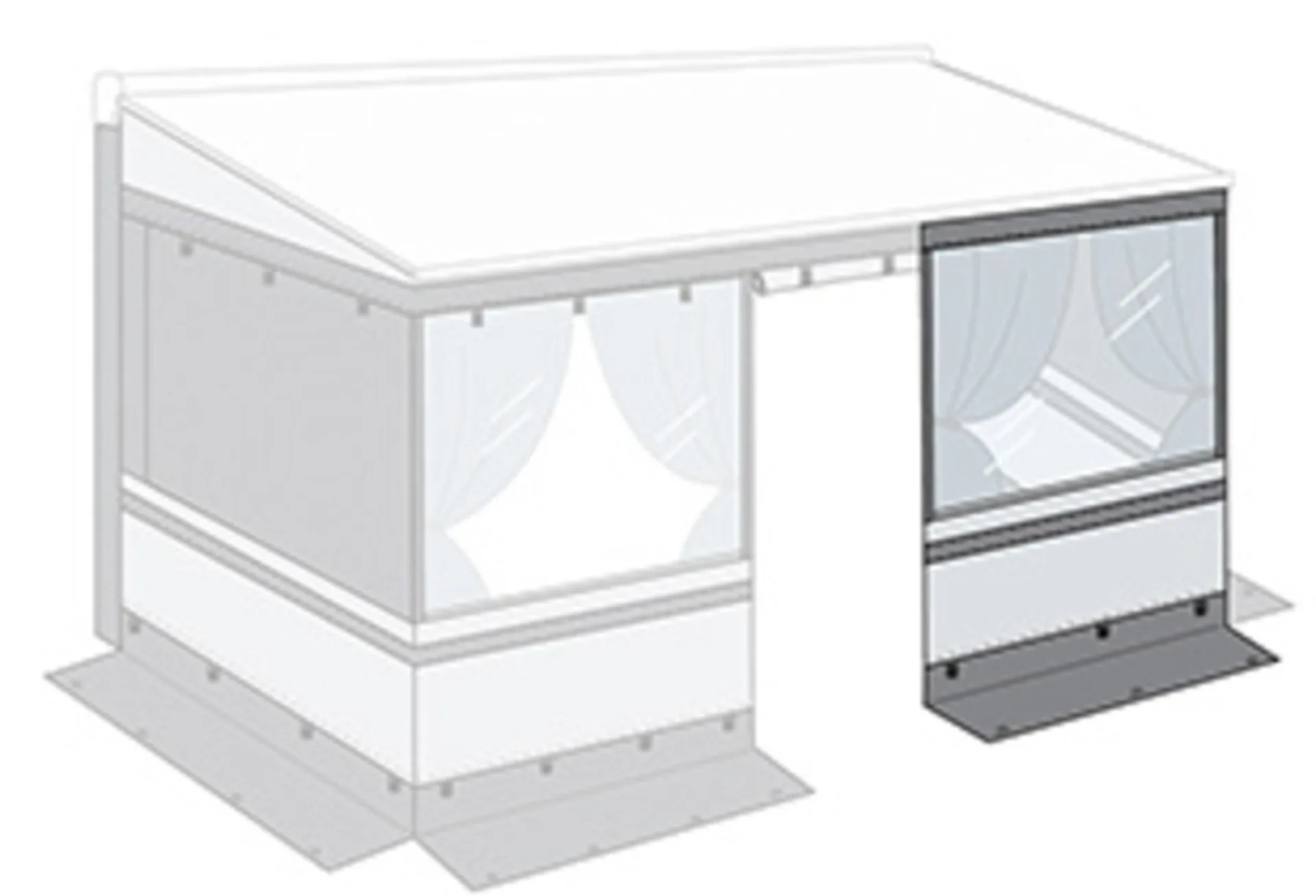 Panneau avant de 200 cm pour Privacy ROOM Light F45S