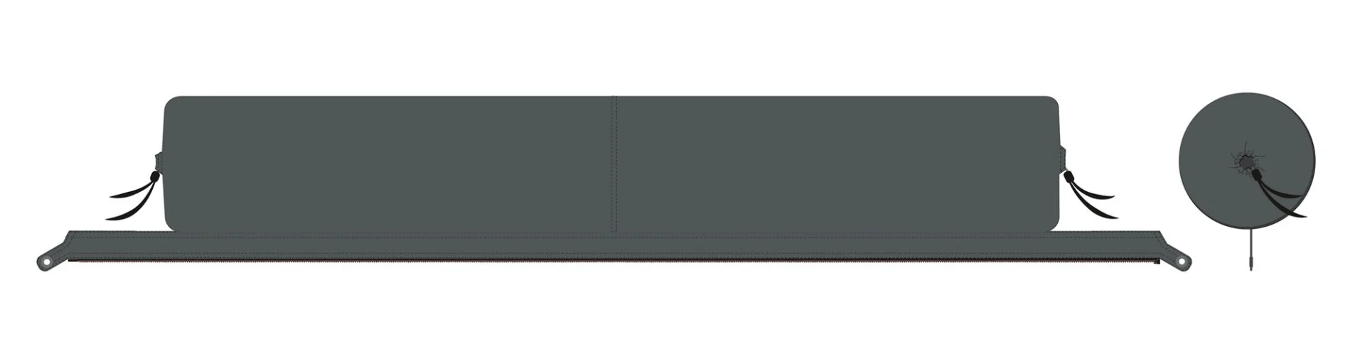 Bent rouleau de coussin Zip-XL Lounger steel grey