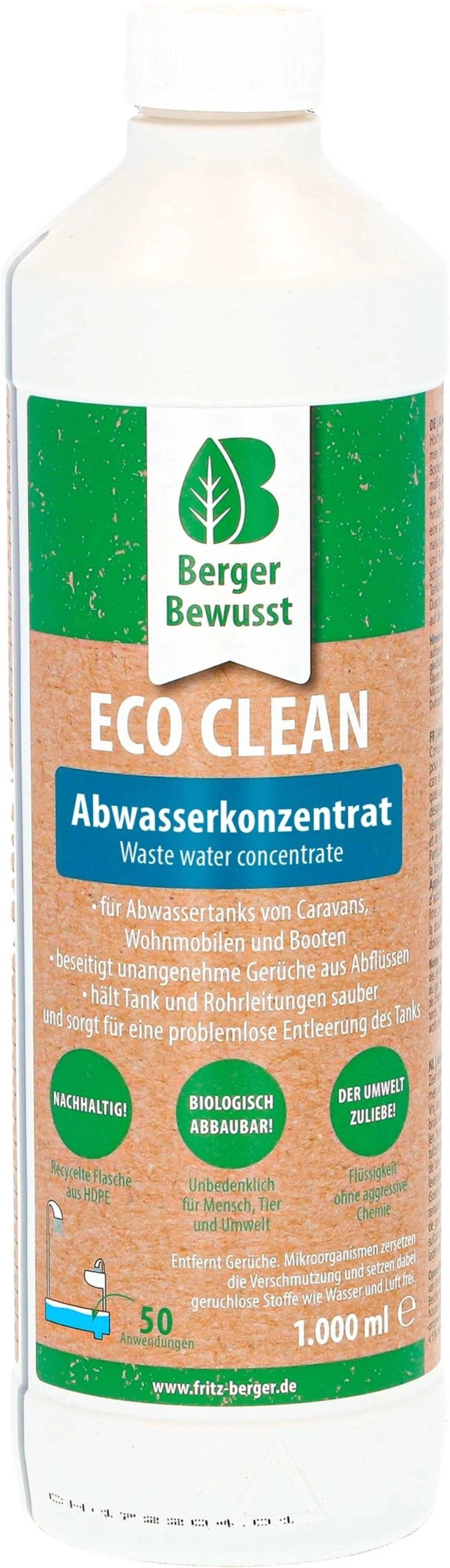 Berger Eco Clean additif pour eaux usées 1 litre