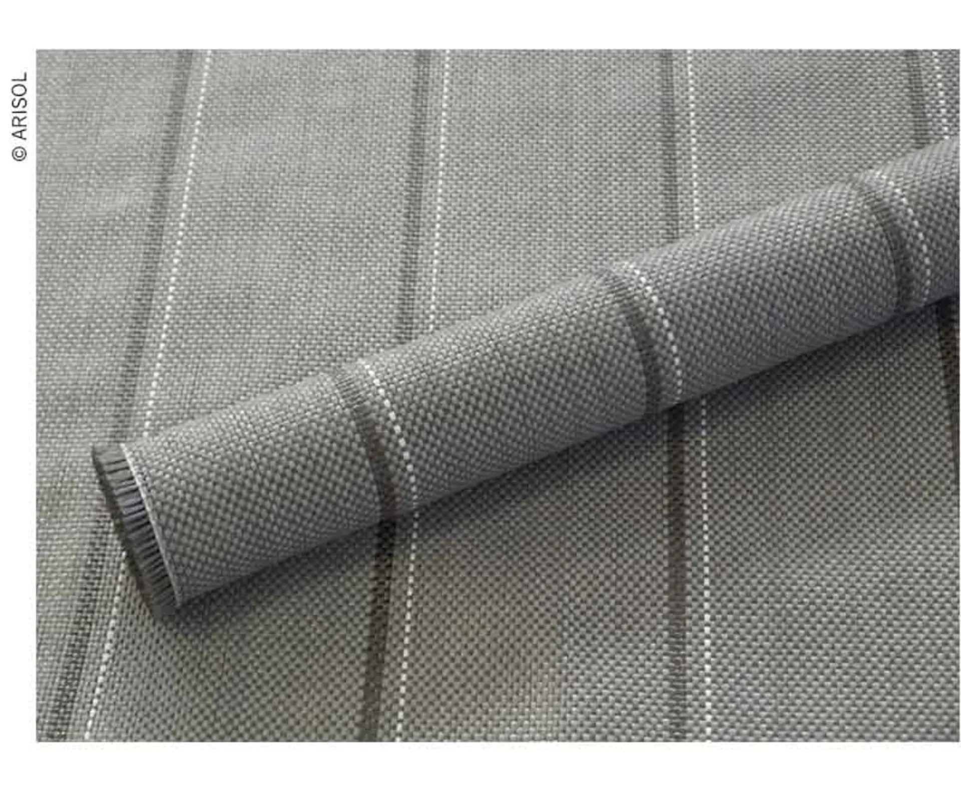 Tapis d'auvent gris avec clips de fixation, 2.5x3m - Arisol Standard ou Deluxe