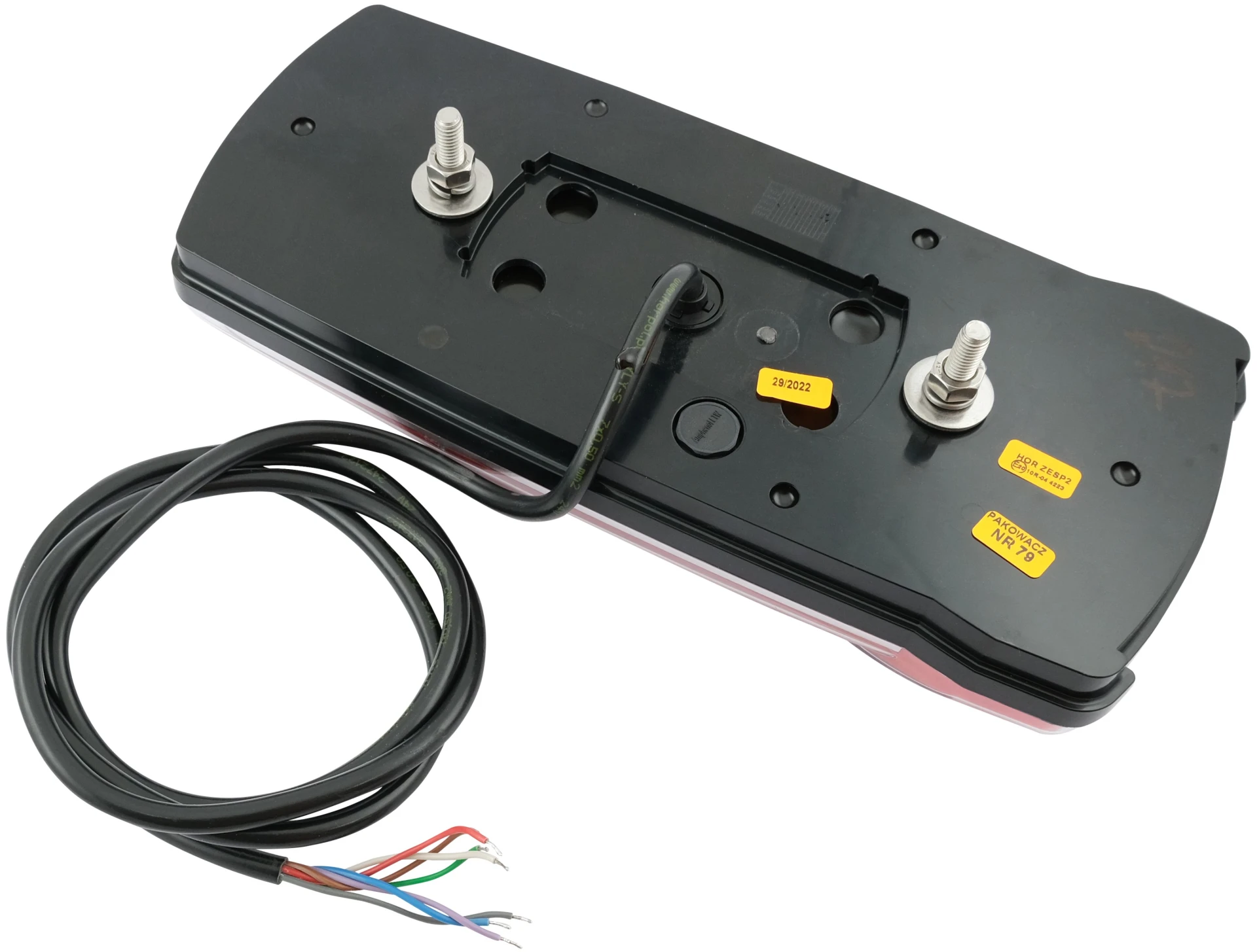 Horpol - LED Schlussleuchte 12/24 V rechts 304 x 132 mm, IP68, dynamisches Blinklicht, IP68, Reflektor Bremslicht weiss (chrom)