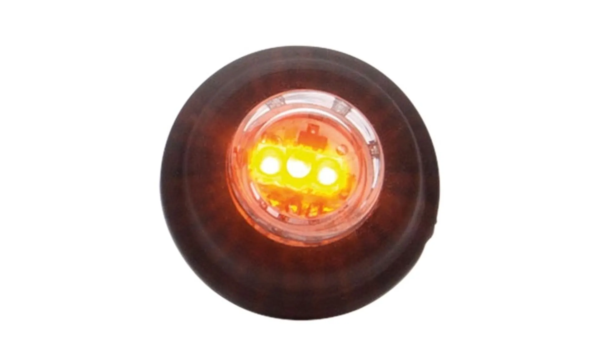 WAS - LED-Seitenmarkierleuchte gelb 12/24V ø 29 x 9.4mm, Kabel 220mm, IP68