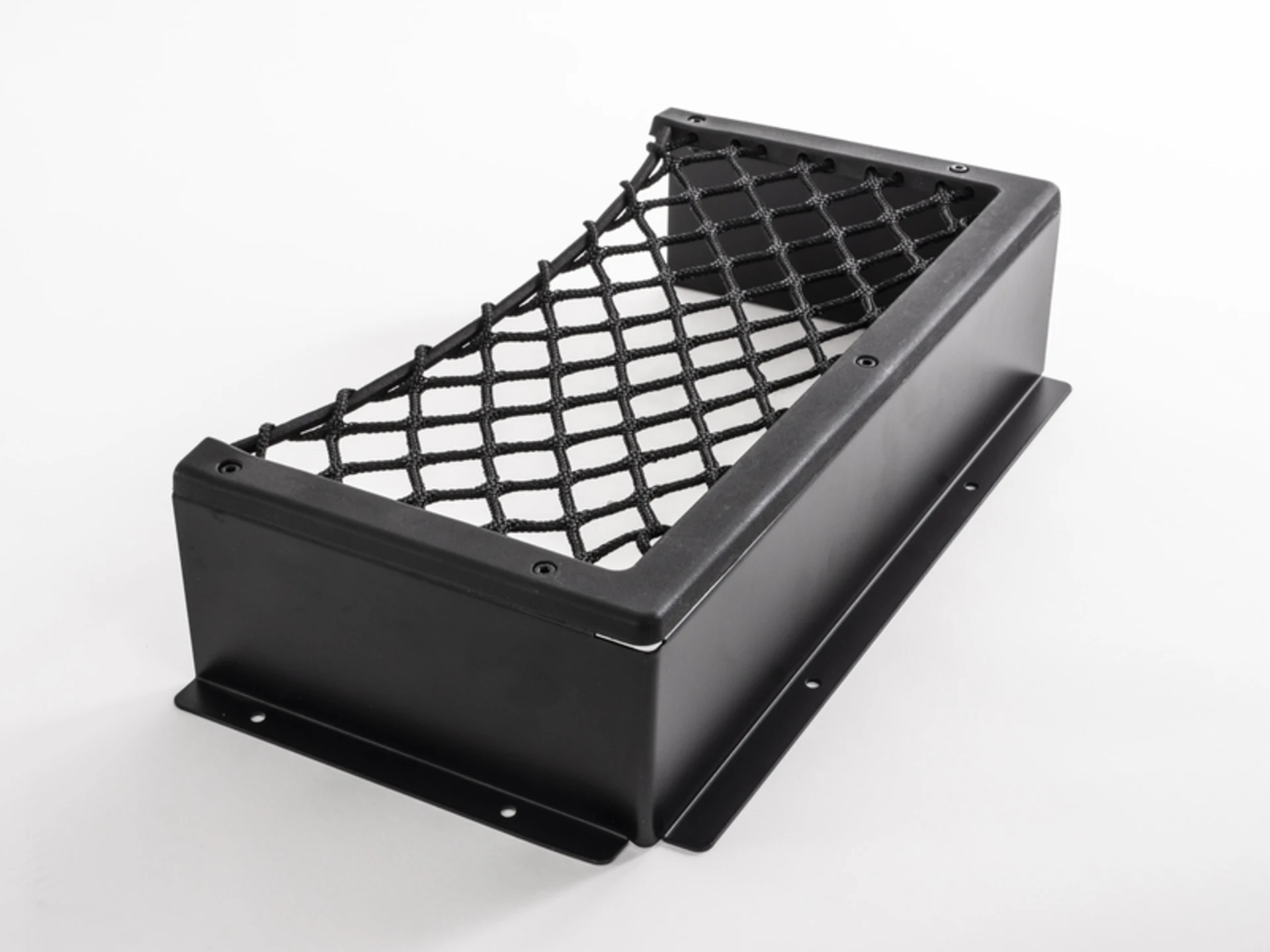 Cadre en aluminium noir avec filet de rangement en taille M