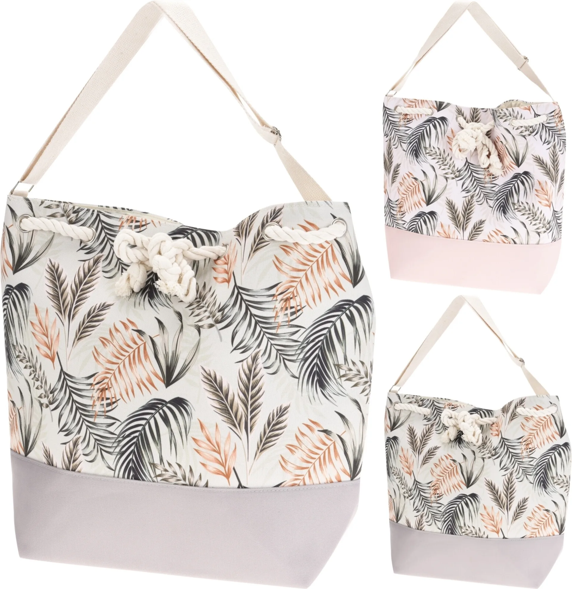 Strandtasche mit Blattmuster
