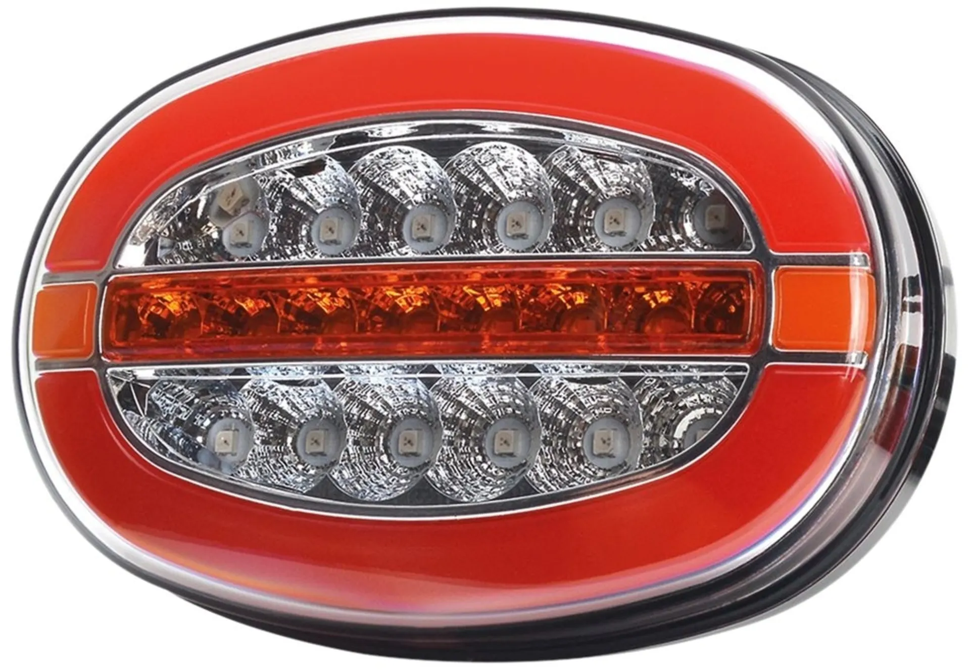 WAS - LED-Schlussleuchte 12/24 V links+rechts 136 x 91 mm, mit dynamischem Blinklicht