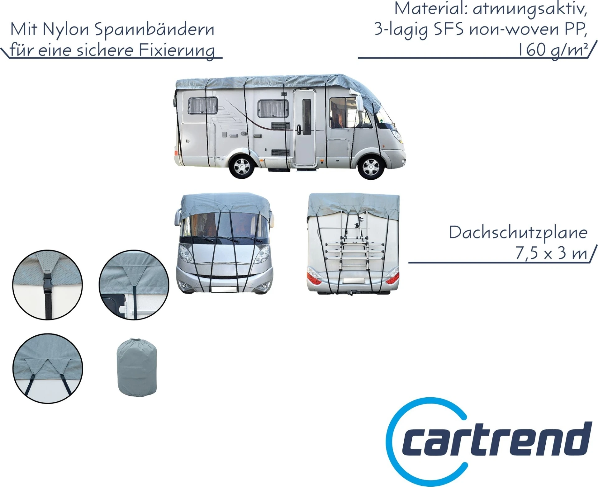 Bâche de protection de toit Cartrend Caravan 7,5 x 3 m Bâche de protection de toit Cartrend Caravan 7,5 x 3 m