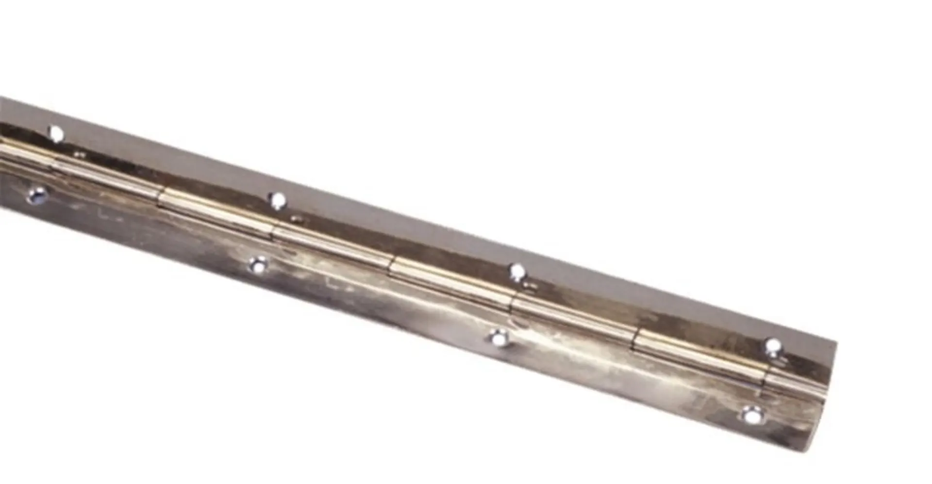 Nirosta Klavierband für 16mm Platten, 1.75m lang mit passendem Stangenscharnier