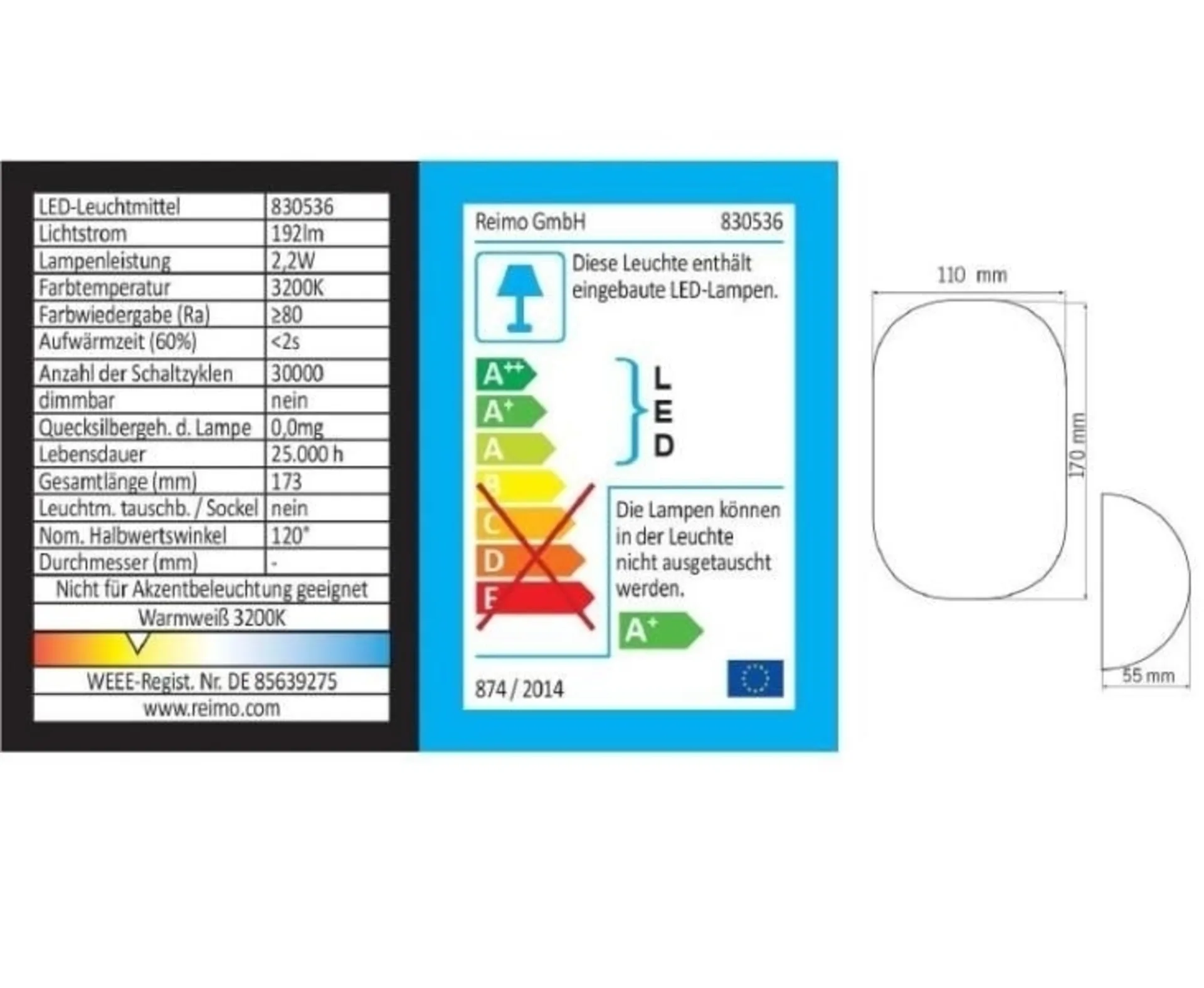 LED-Verandaleuchte 12SMD