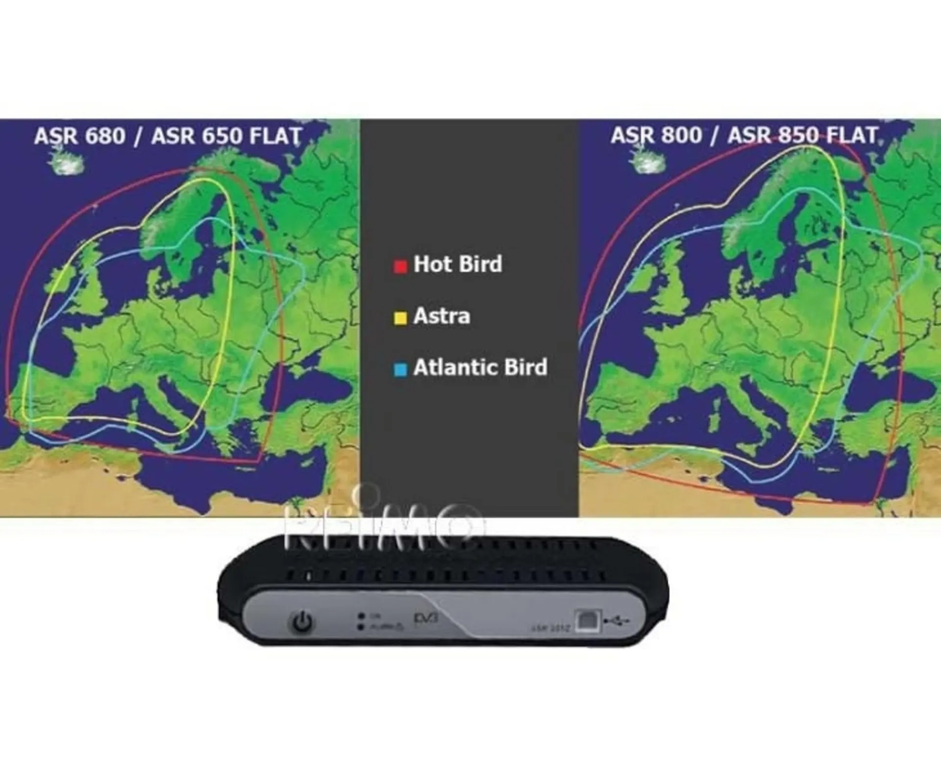 Flat-Sat 85 Automatische Satellitenanlage mit vorprogrammiertem ASTRA 1 Satelliten