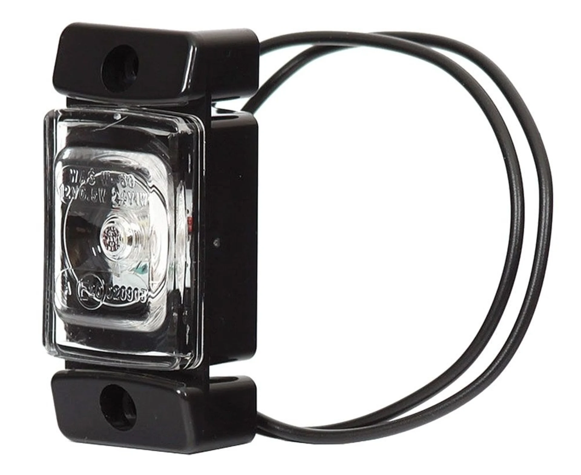 WAS - LED-Positionsleuchte 12/24 V weiss 72 x 32 mm mit 220 mm Kabel