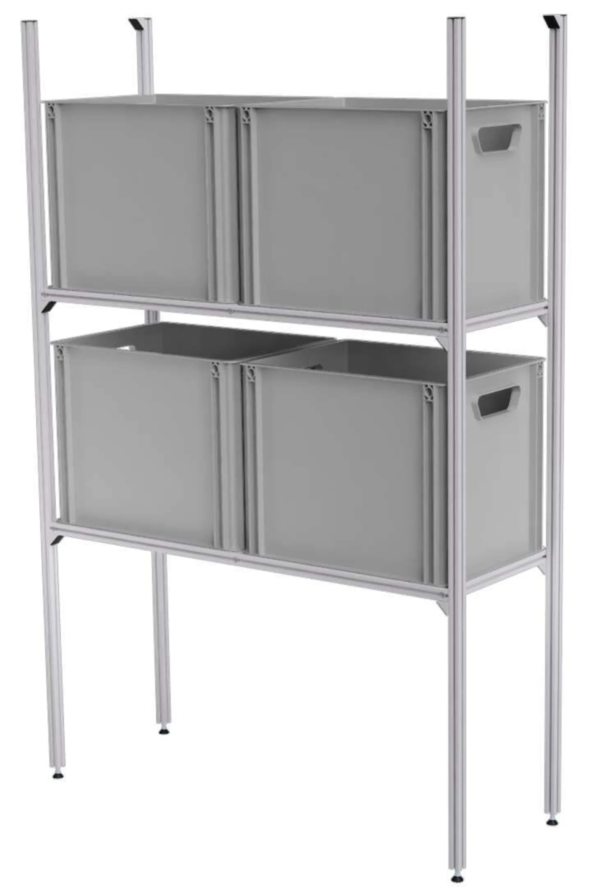 SYS-RACK Regal-System Aluminium für Heckgarage 85 x 31 x 130 cm