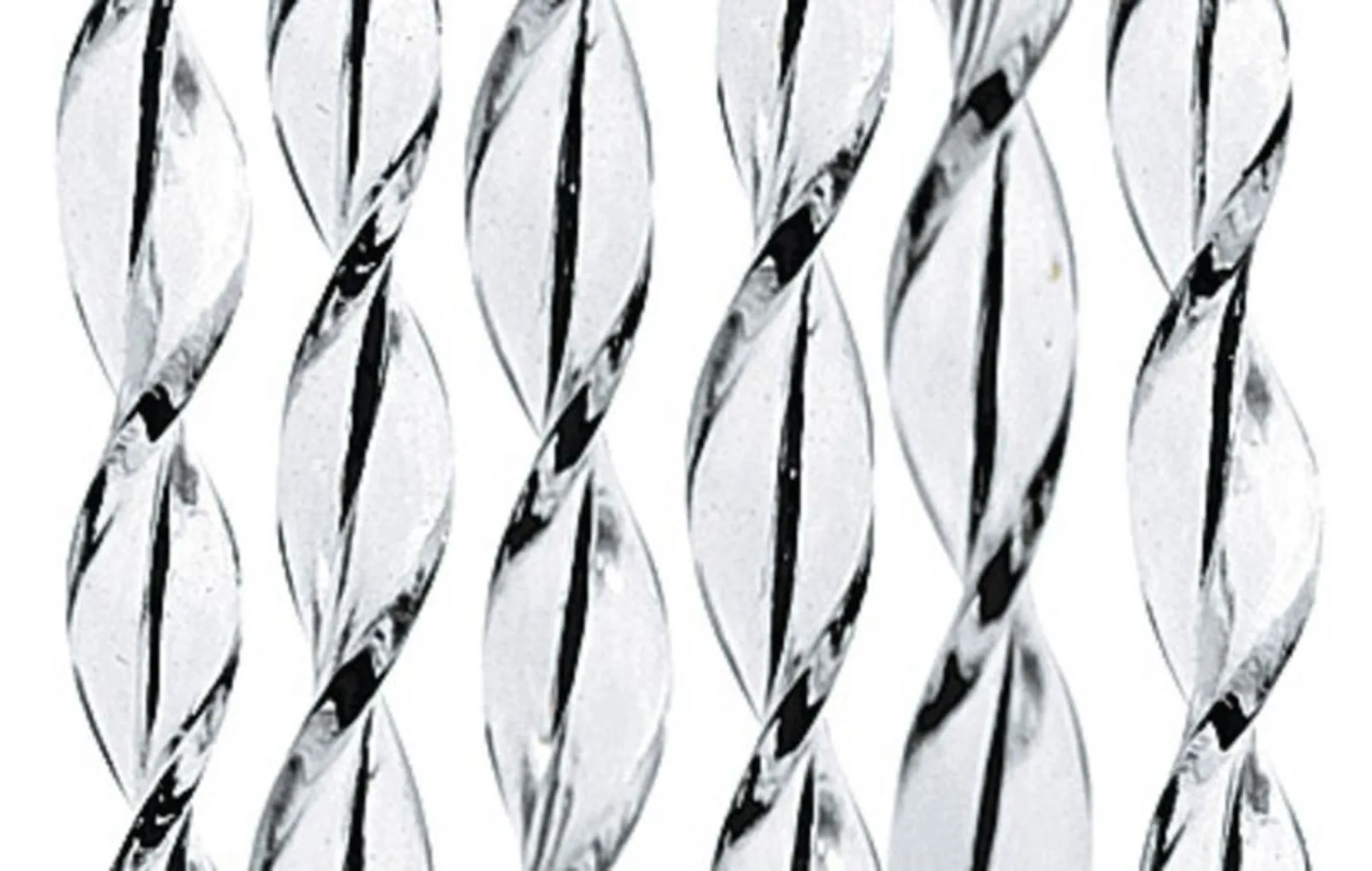Türvorhang SARA aus 100% PVC, 60x190cm, in Weiss/Schwarz zur Insektenschutz