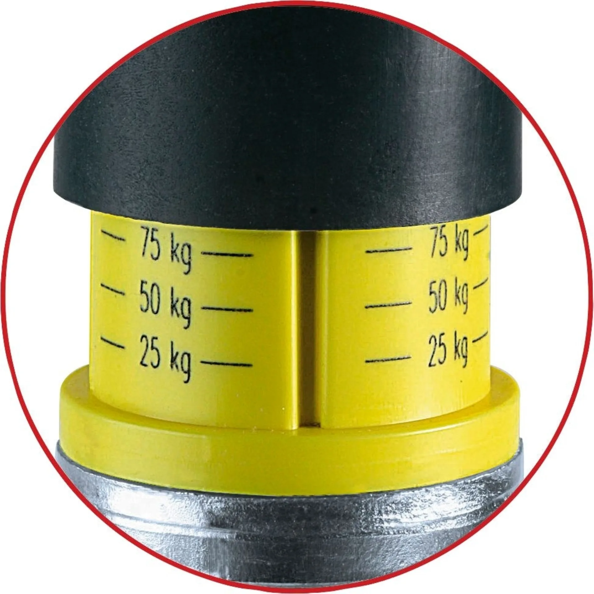 Roue d'appui Moog Trailerparts galvanisée avec indicateur de charge d'appui, 48 mm
