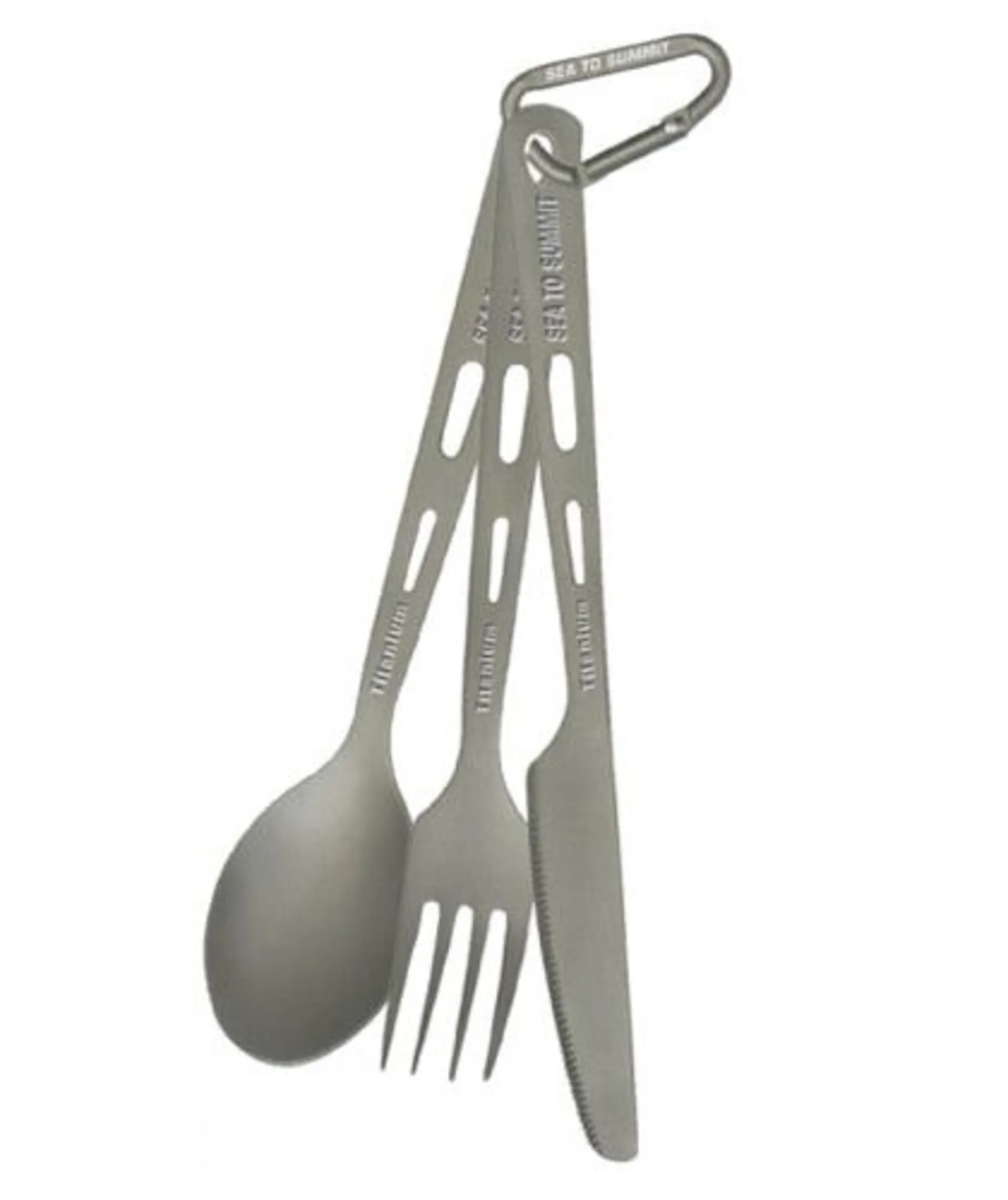 Couteau, fourchette + Spoon Set Titanium STS Outdoorkitchen