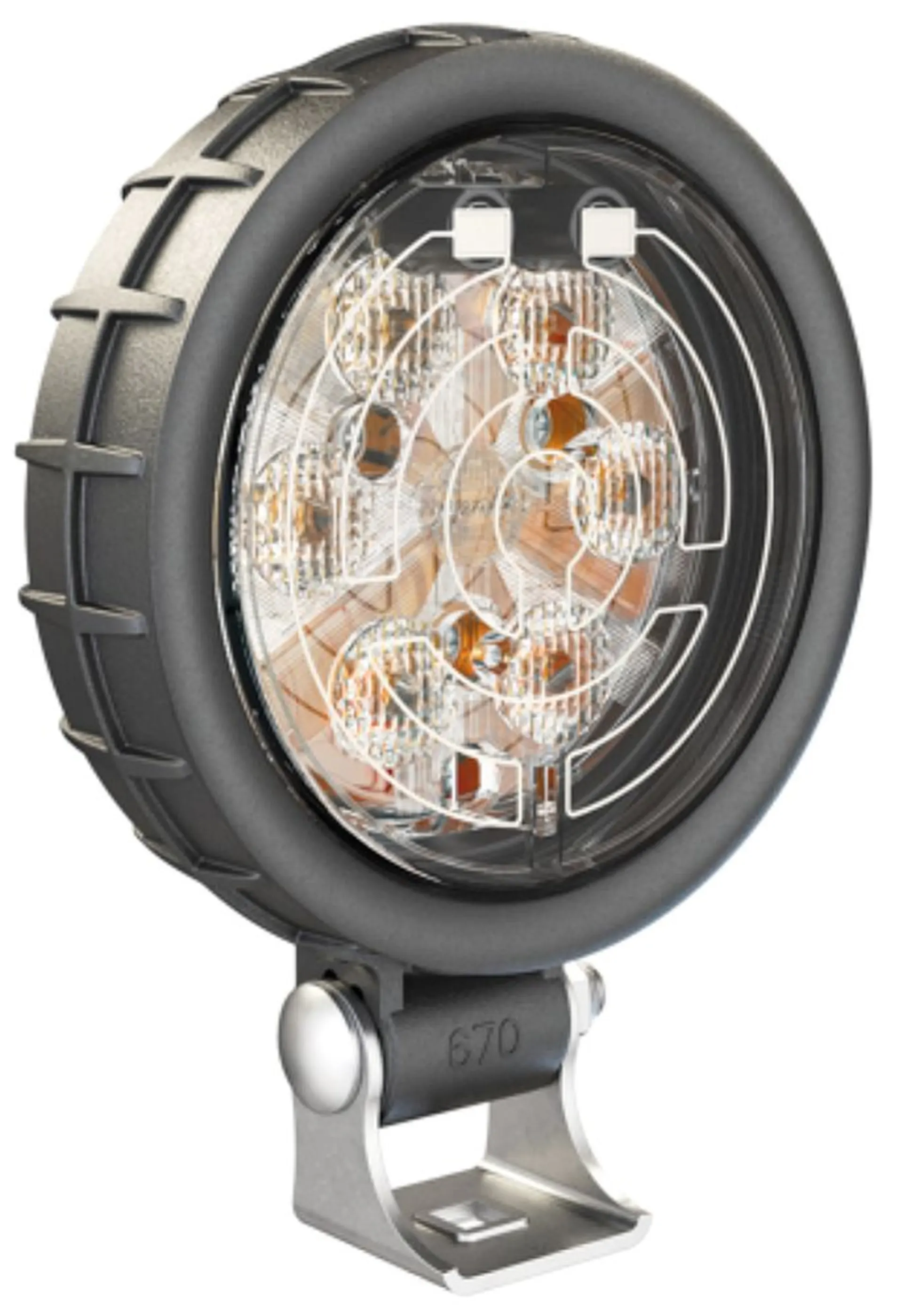 JW Speaker 670 XD Arbeitsscheinwerfer, beheizbar orange ø 124 mm, orange, 12/24 V, IP69K JW Speaker 670 XD Arbeitsscheinwerfer, beheizbar orange ø 124 mm, orange, 12/24 V, IP69K