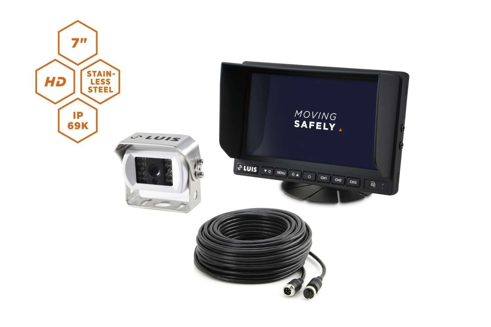 Luis HD Professionel Rückfahrsystem inkl. 7 Zoll Monitor
