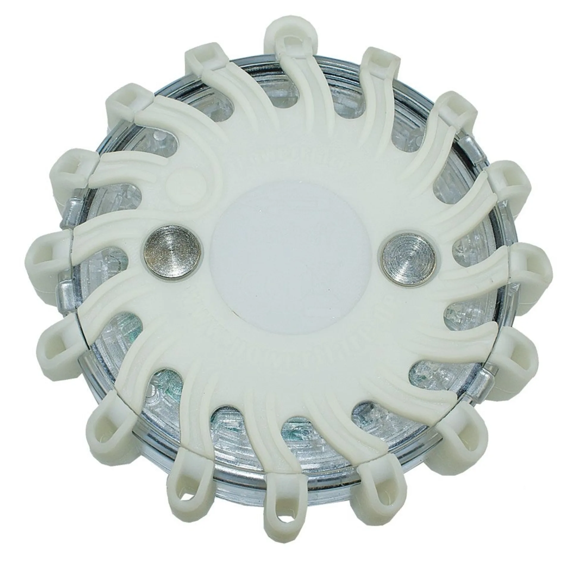 Akku Warnblitzer 16 LEDs weiss Powerflare Akku Warnleuchte, ø 105 x 35 mm Akku Warnblitzer 16 LEDs weiss Powerflare Akku Warnleuchte, ø 105 x 35 mm