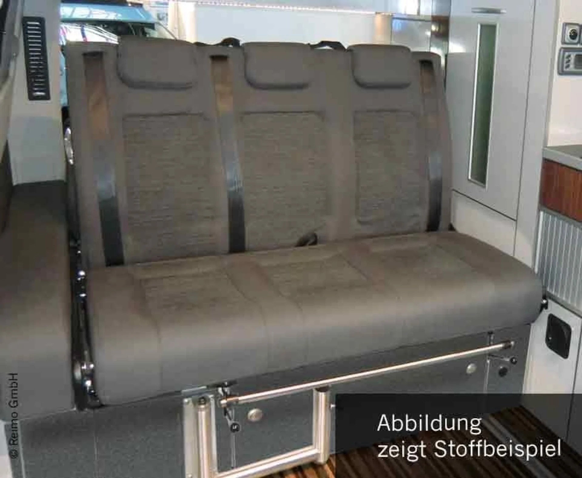 Schlaf- und Sitzbank für Ford Transit Custom KR - V3000 8 FO Cu, LL Clgrau