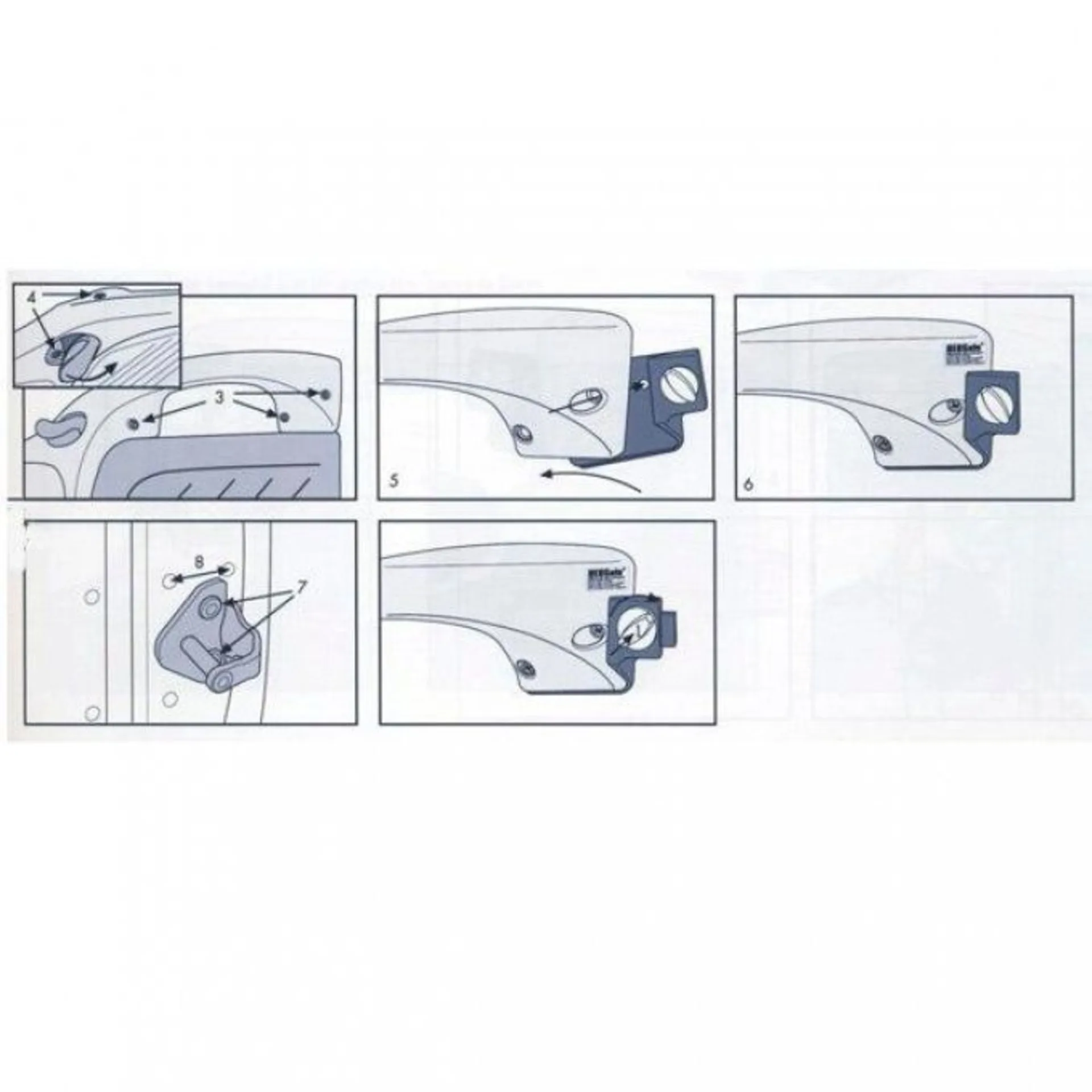 Serrure à pêne dormant HEOsafe pour portes de cabine (Fiat Ducato 244, Peugeot Boxer, Citroën Jumper 2002 - 2006)