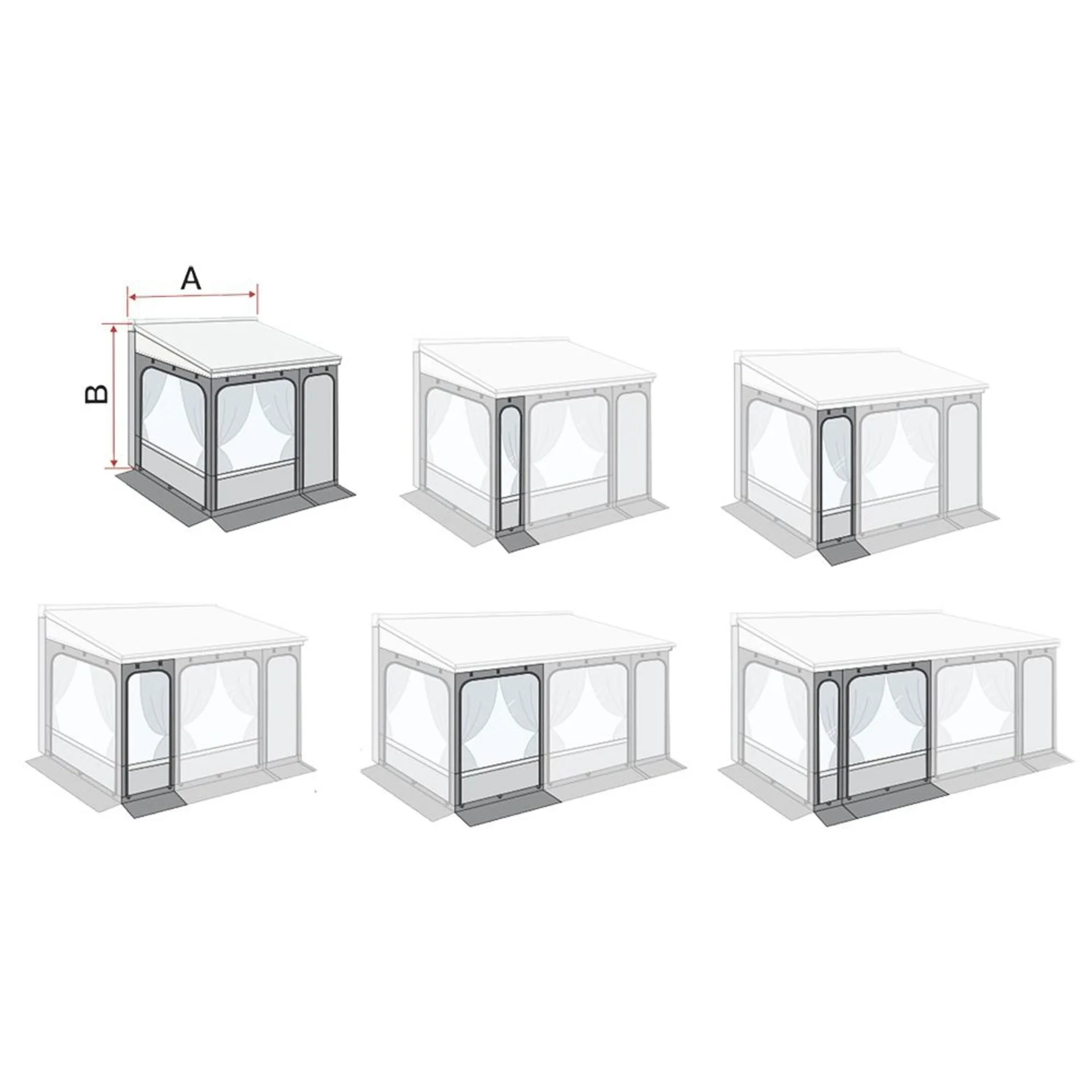 Fiamma Privacy Room / Caravanstore ZIP XL panneau frontal pour auvents de stores 130 cm