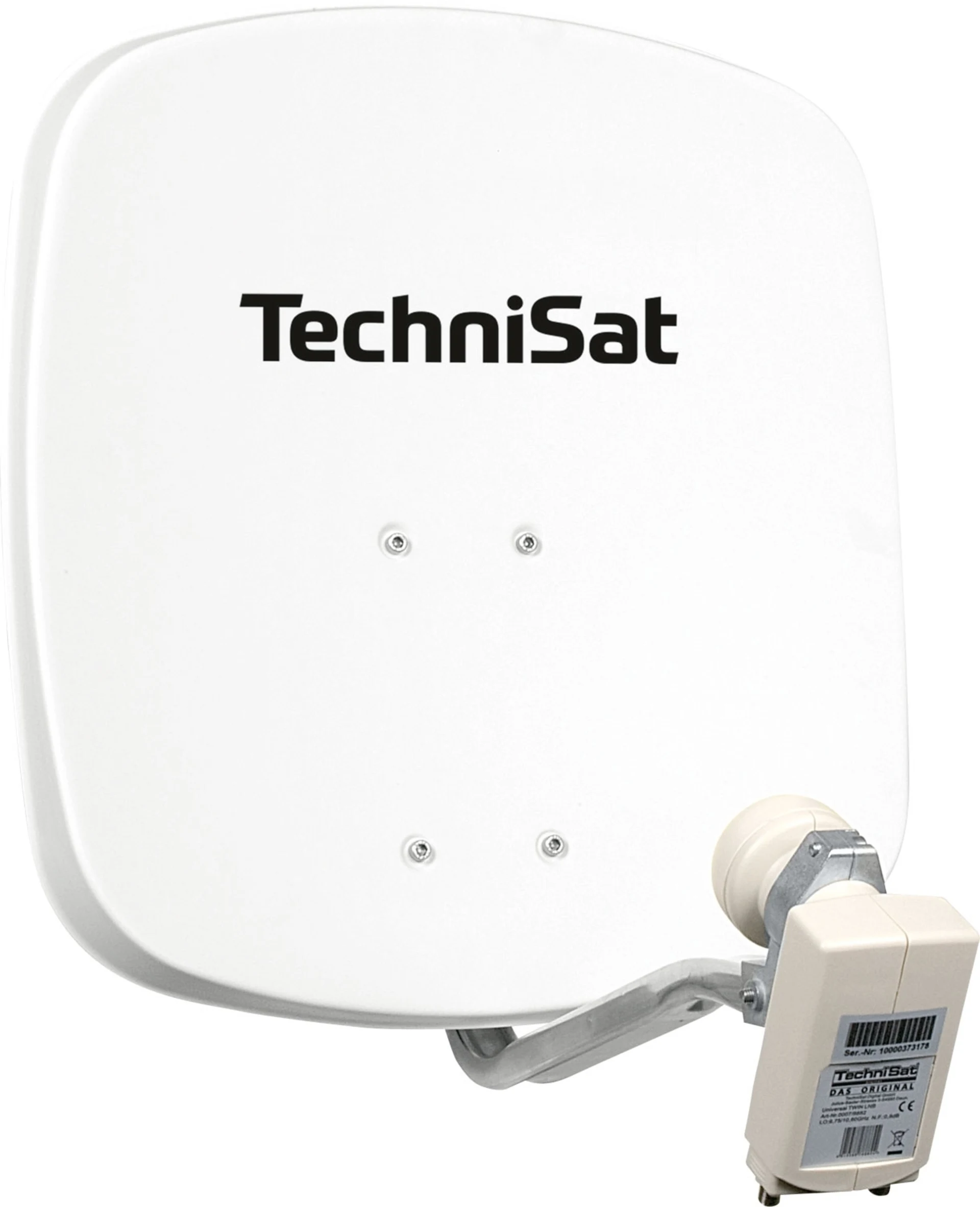 TechniSat DigiDish 45 Sat-Antenne (Universal-Twin-LNB) polarweiß
