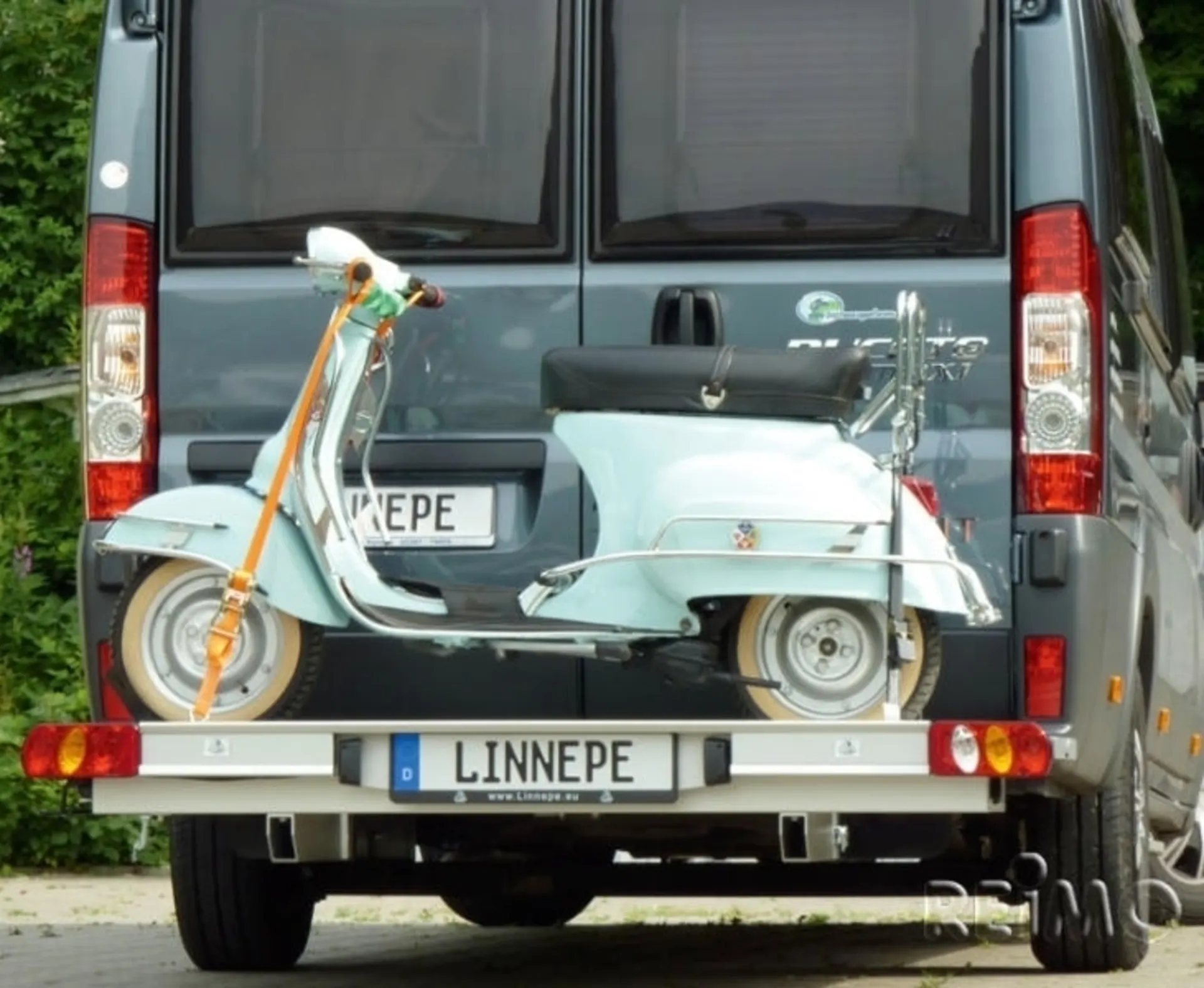 Porte-moto pour fourgon de 6,4 mètres - Convient pour Fiat Ducato X250/290, Peugeot Boxer et Citroën Jumper à partir de l'année de construction 2007