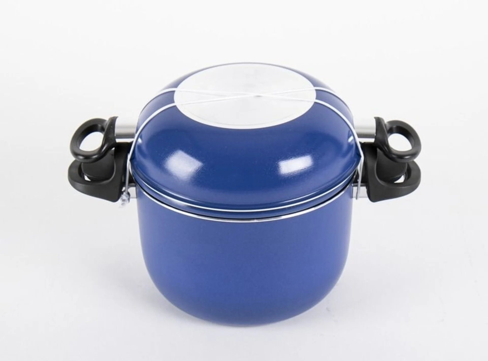 Batterie de cuisine de camping Camp4 en aluminium avec revêtement antiadhésif - 9 pièces en bleu/noir