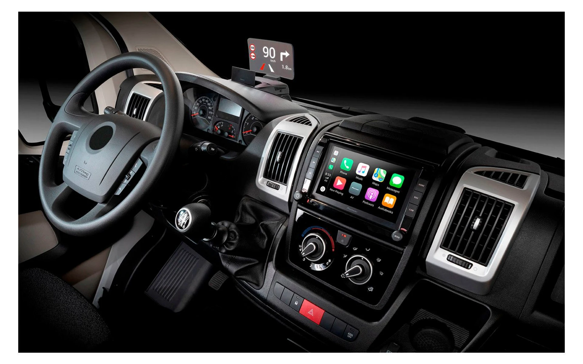 Pioneer Headup-Display Erweiterung für Fiat Ducato 8