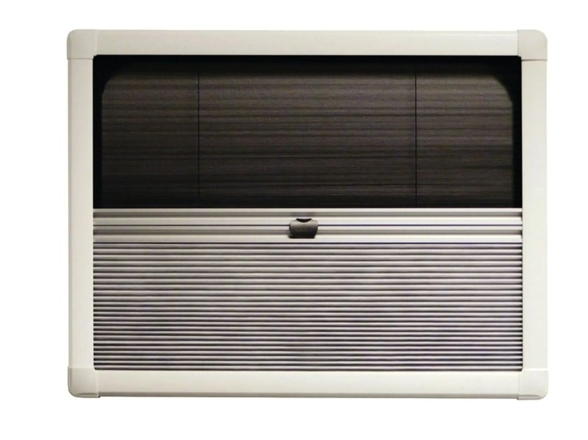 Horrex Duo Plissé UCS - kit de profilés en gris (RAL 7047) pour fenêtres de 90+140cm de large