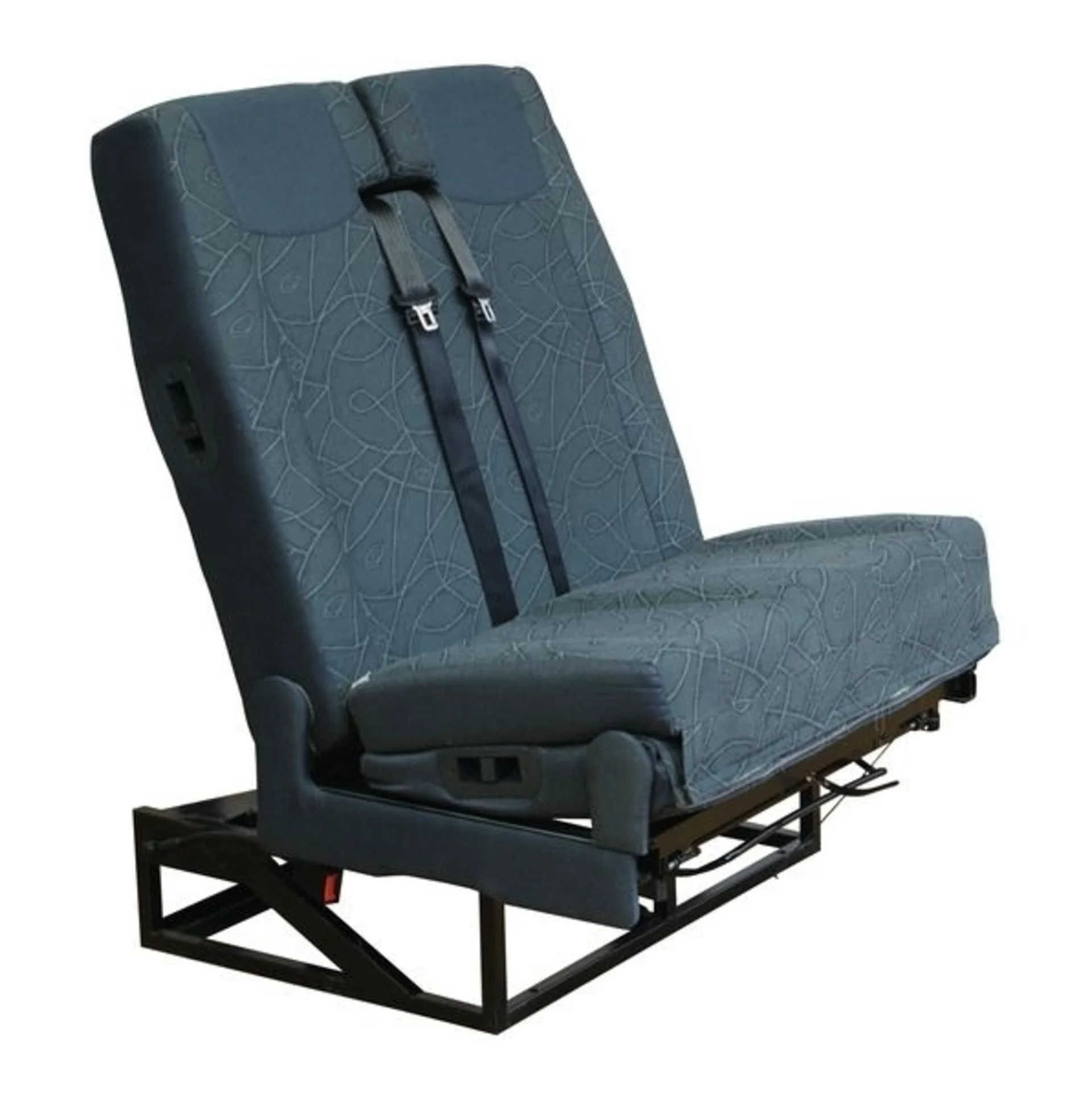 Sitz- und Schlafbank SK7 mit zweifarbigem Polster in Hellgrau und Anthrazit (95cm)