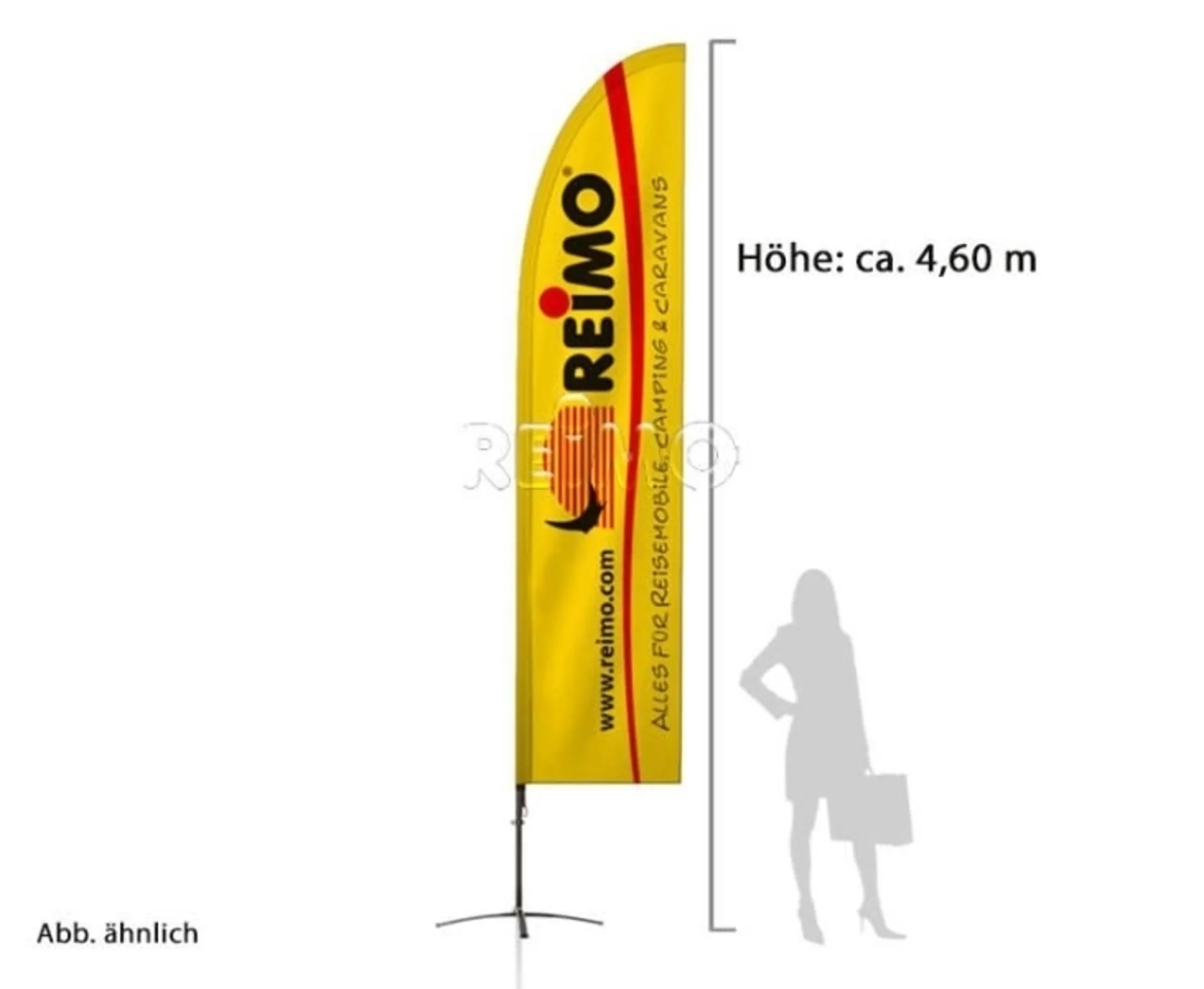 Reimo Squareflag Komplettsystem (gross, Höhe 460cm)