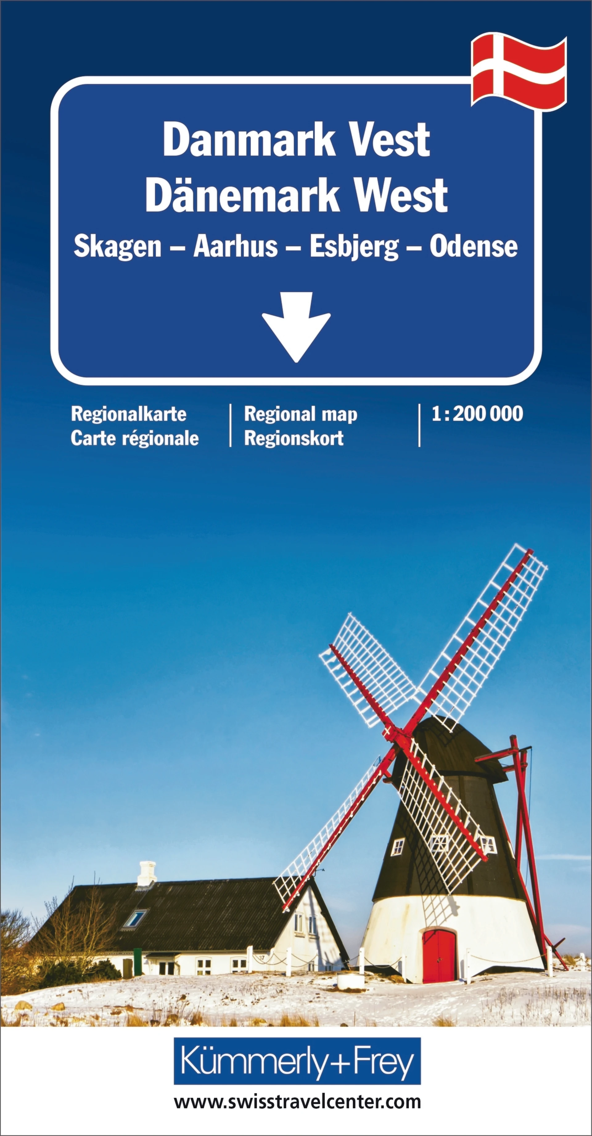 Dänemark West Regionalkarte 1:200 000