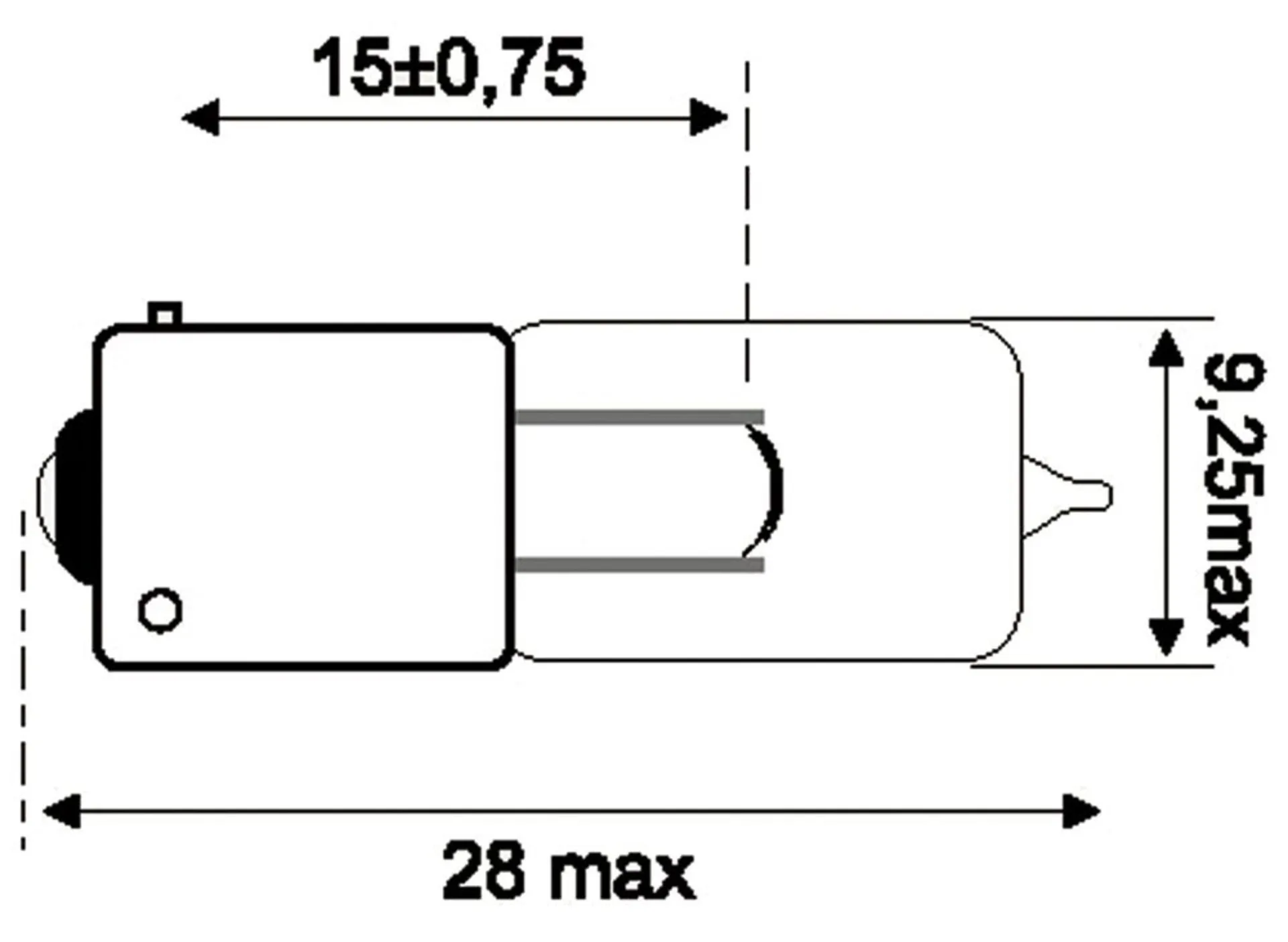 Jahn Glühlampe H6W 6W BAX9s *Longlife*