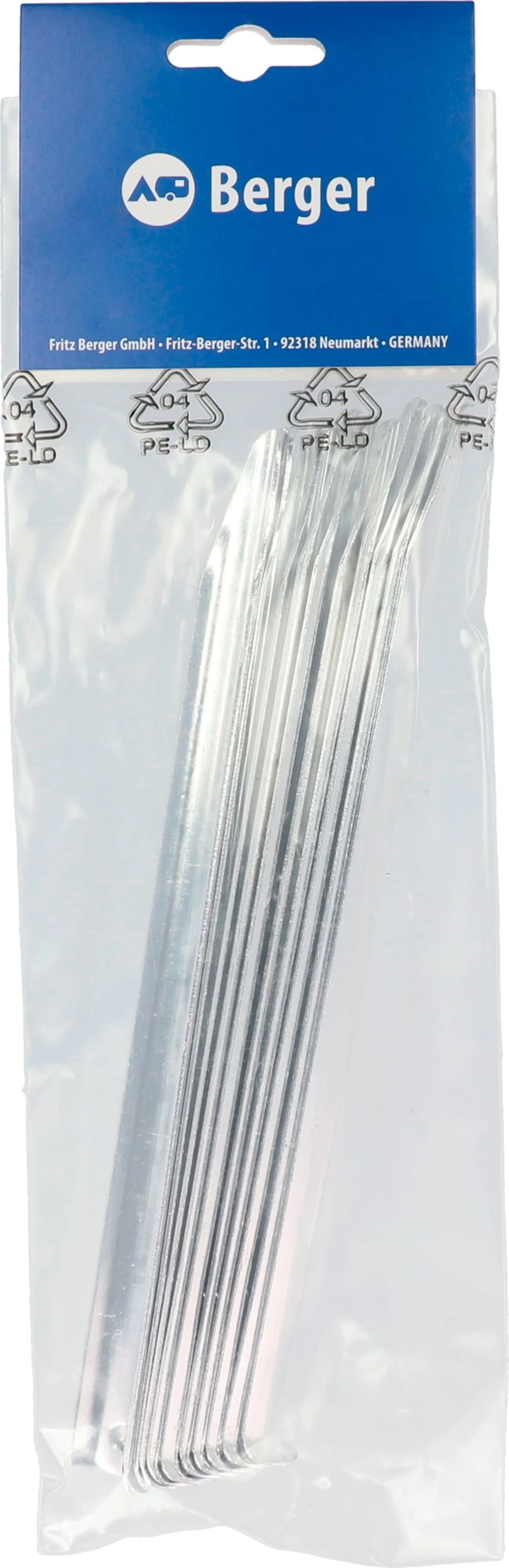Berger Zeltheringe 10er Pack 22cm Aluminium