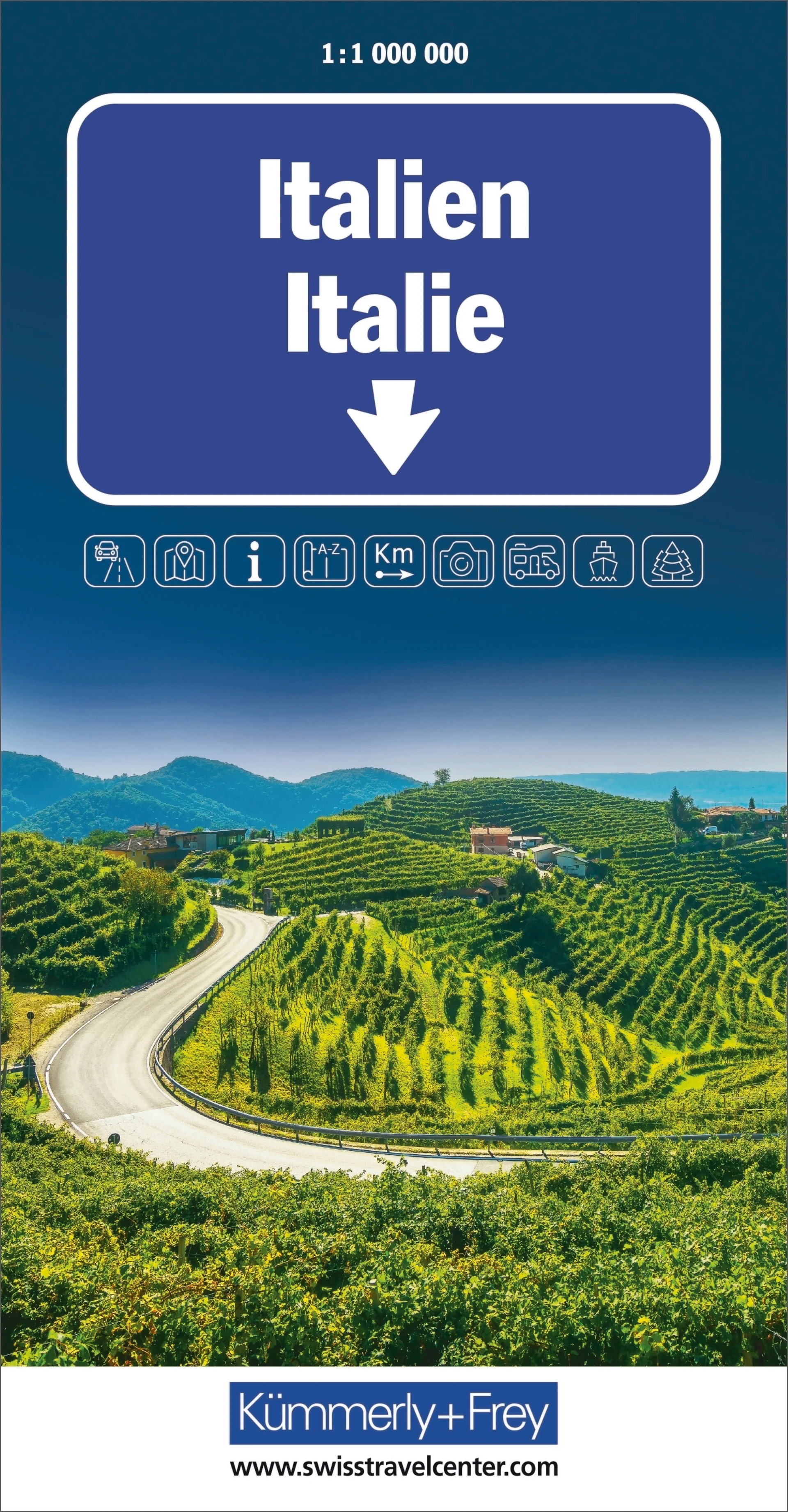 Italien Strassenkarte 1:1 Mio. 1:1'000'000