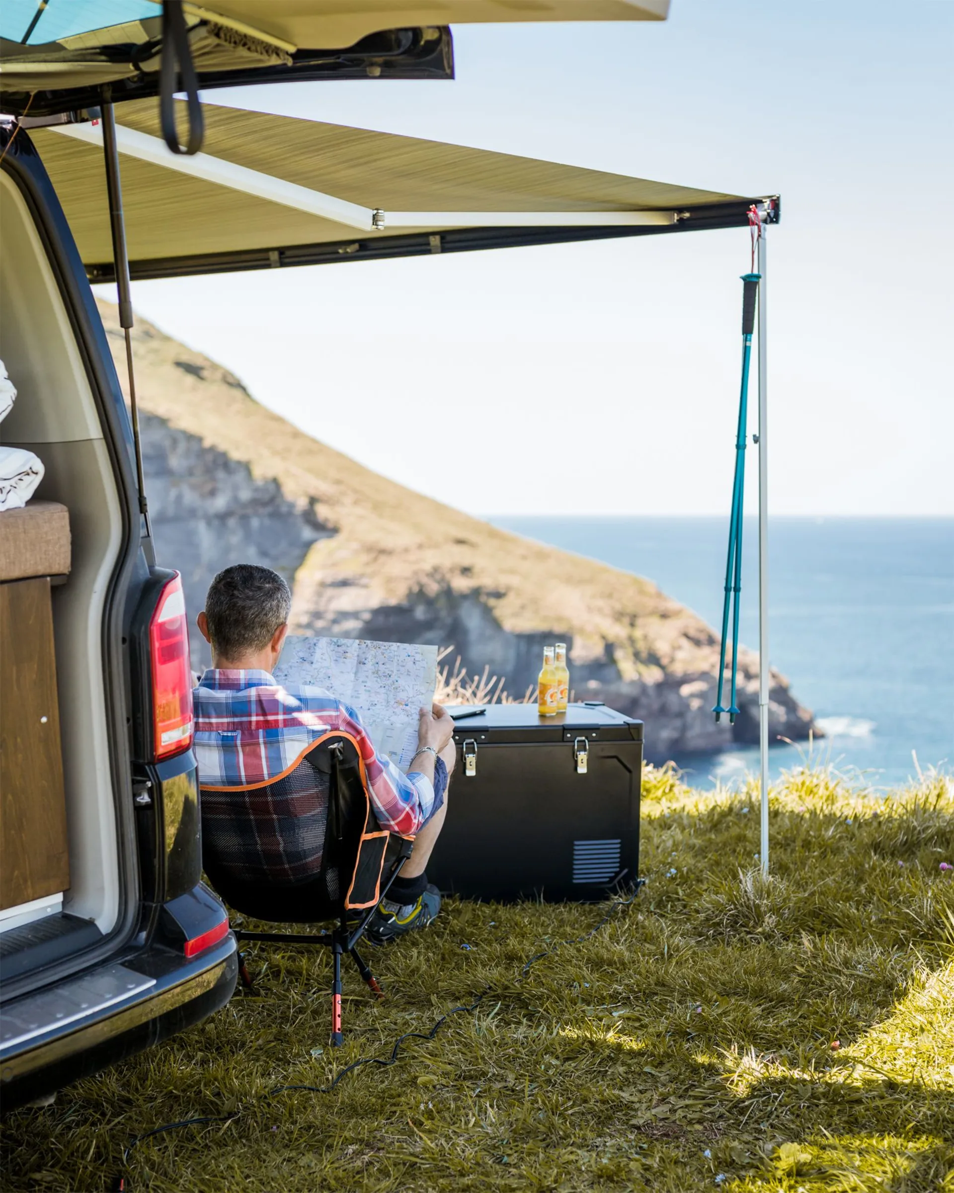 Fiamma Wandmarkise F45s 260 cm für VW T5 / T6 / California (Titanium / Royal Grey)