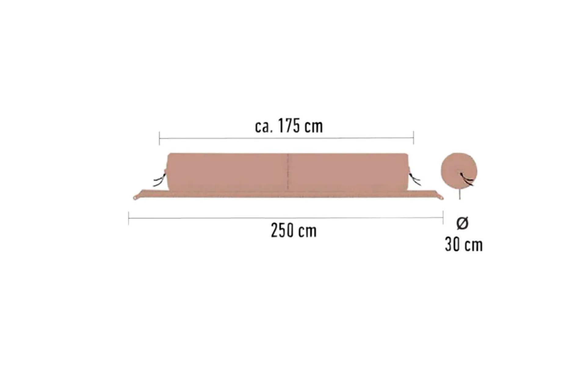 Bent rouleau de coussins Zip-XL Lounger ocre