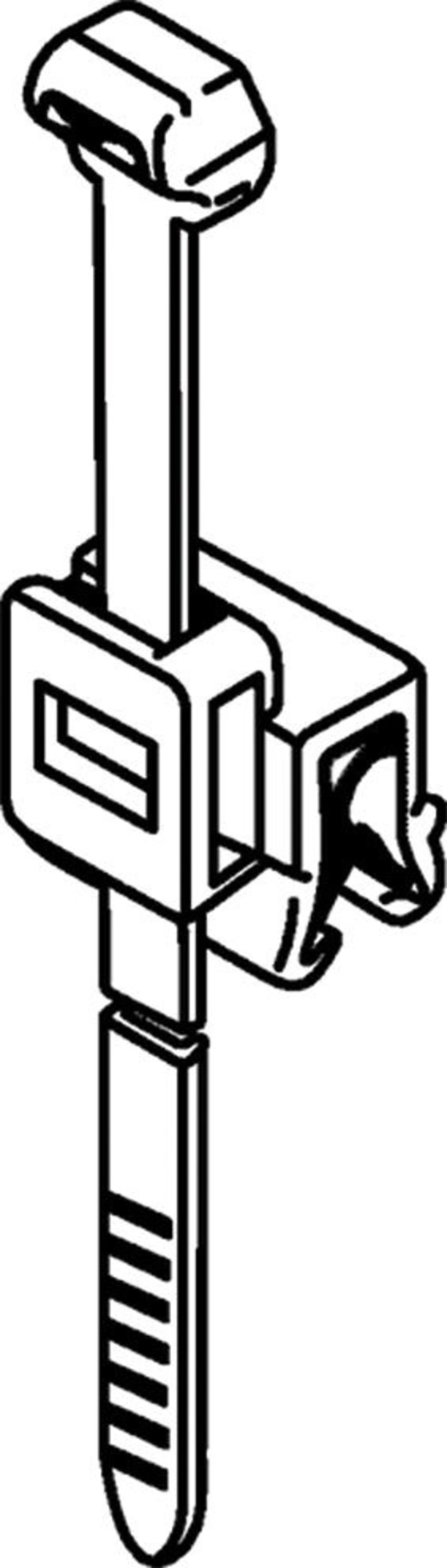 Chassis-Kabelbinder EdgeClip 4.6 x 150 mm sz für Wandstärken von 1.0-3.0mm