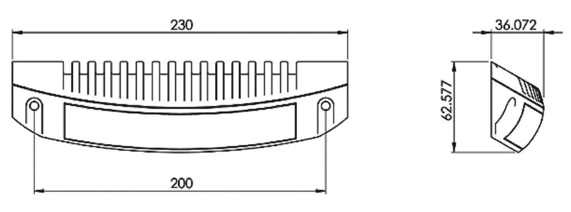 LED-Aussenleuchte Scenelite SI7 12/24 V 230 x 63 x 36 mm, IP67, 1’560 lm