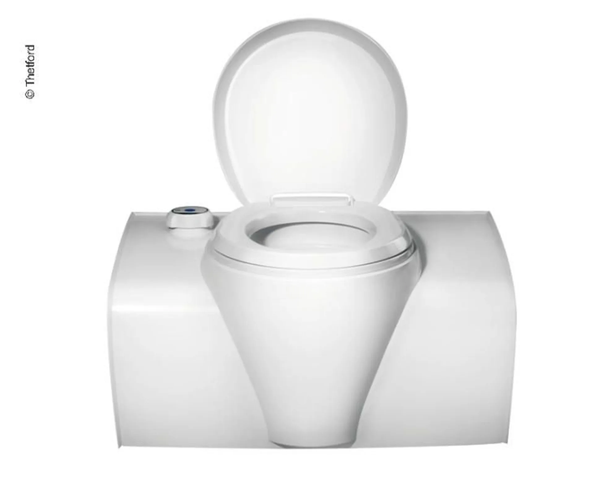Elektrische Banktoilette C502-X mit rechter Bedienöffnung und Thetford Cassettentoilette inklusive 16.5 l Frischwassertank
