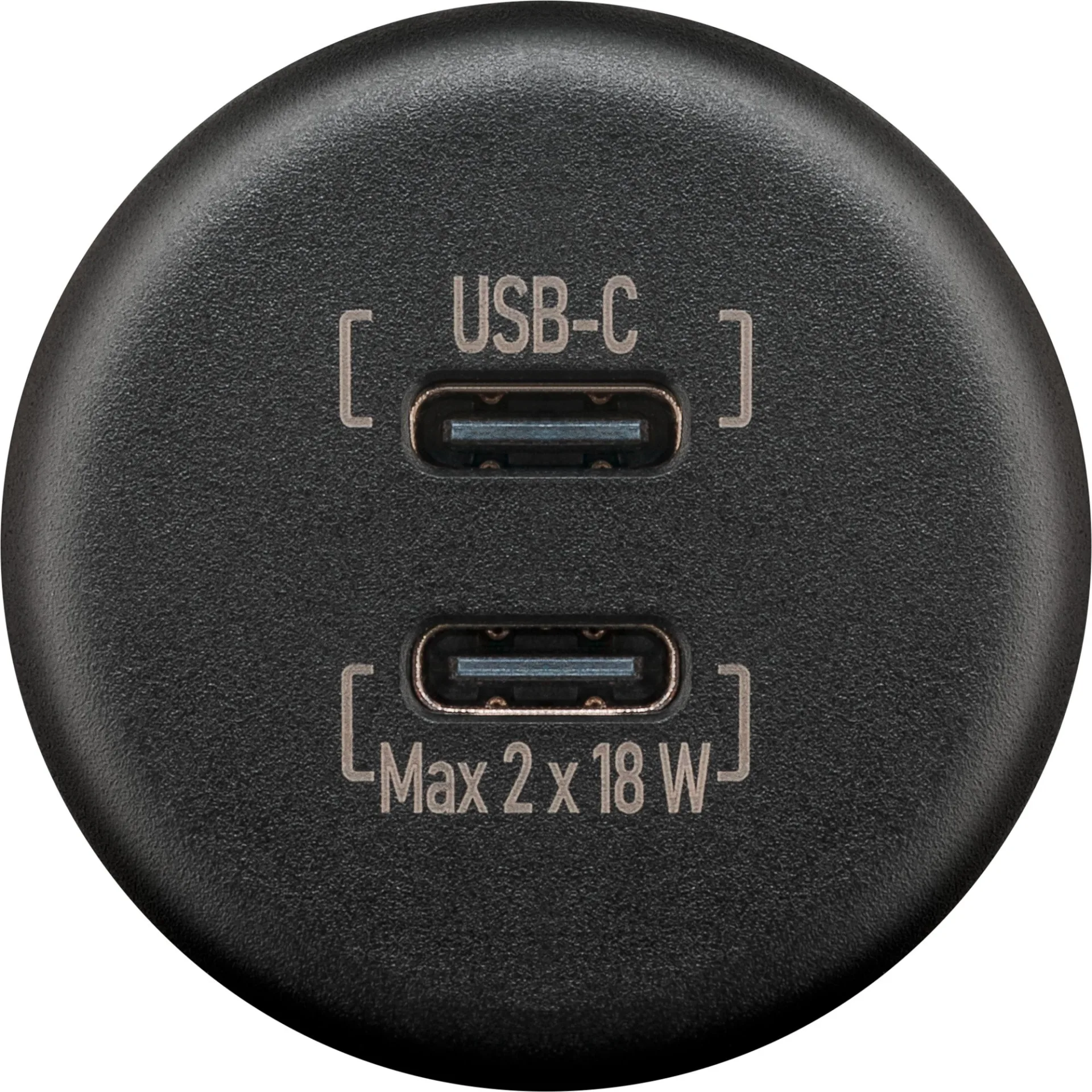 Wentronic Dualer Einbaucharger USB-C anthrazit max. 18 W Wentronic Dualer Einbaucharger USB-C anthrazit max. 18 W