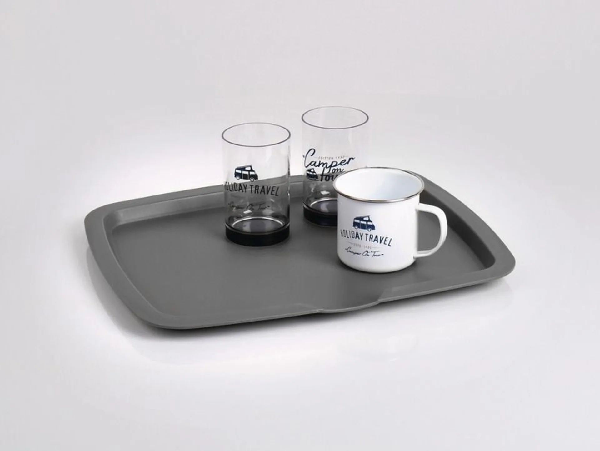 Séchoir à vaisselle pliable en silicone avec égouttoir - Blanc/gris