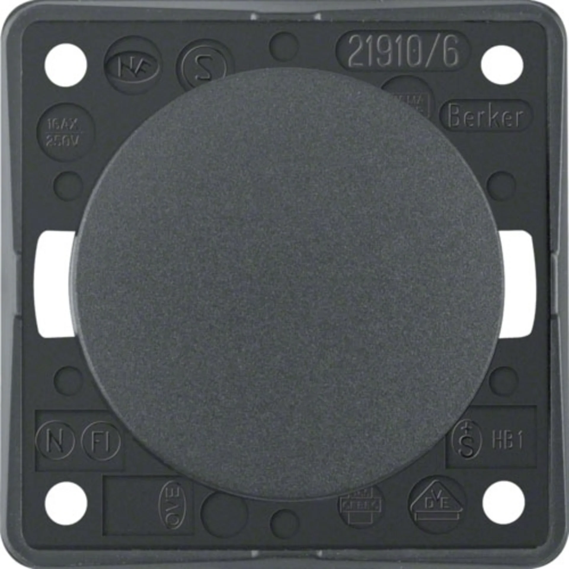 Berker interrupteur arrêt/changement anthracite