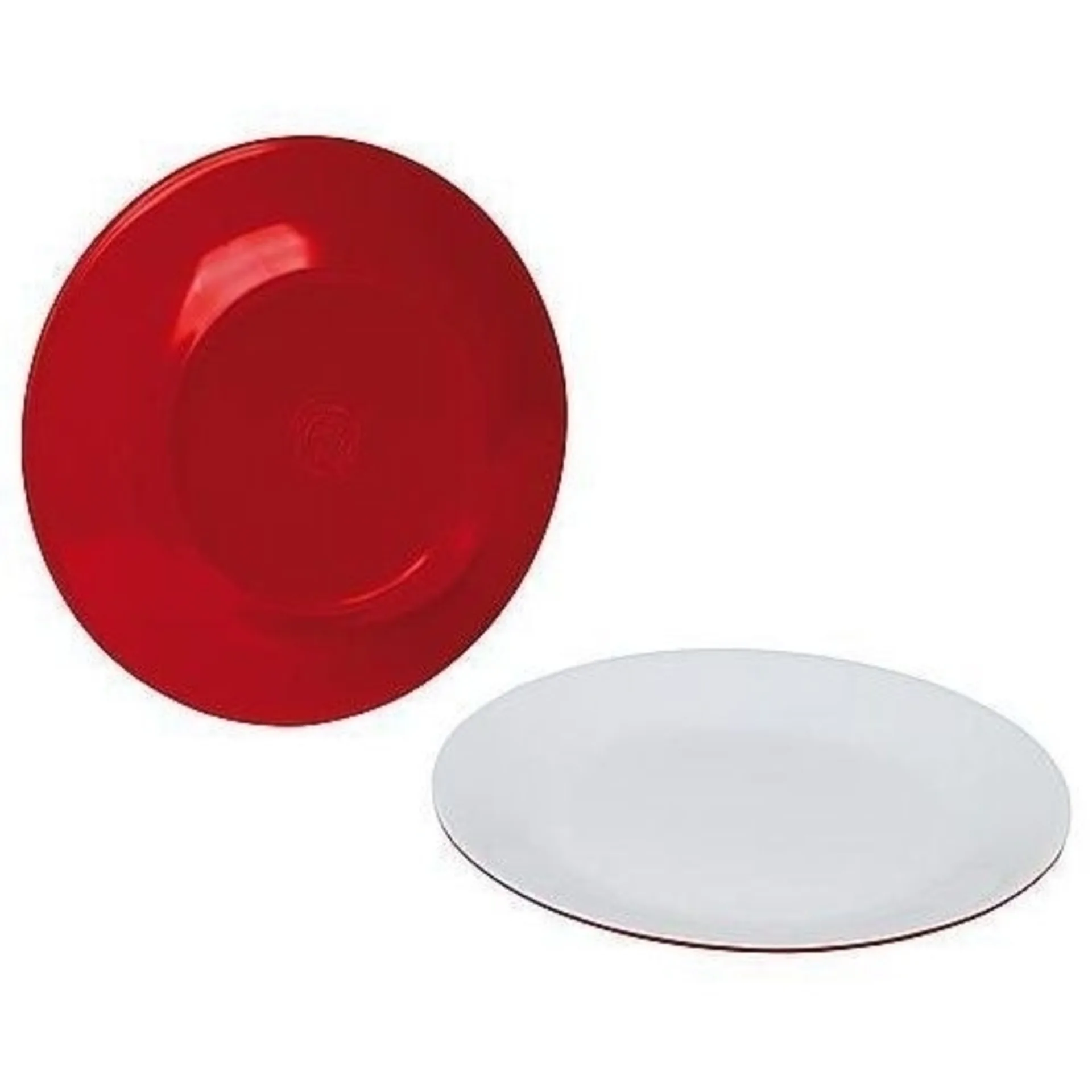 Assiettes de petit-déjeuner Bo-Camp bicolores, lot de 4, rouges