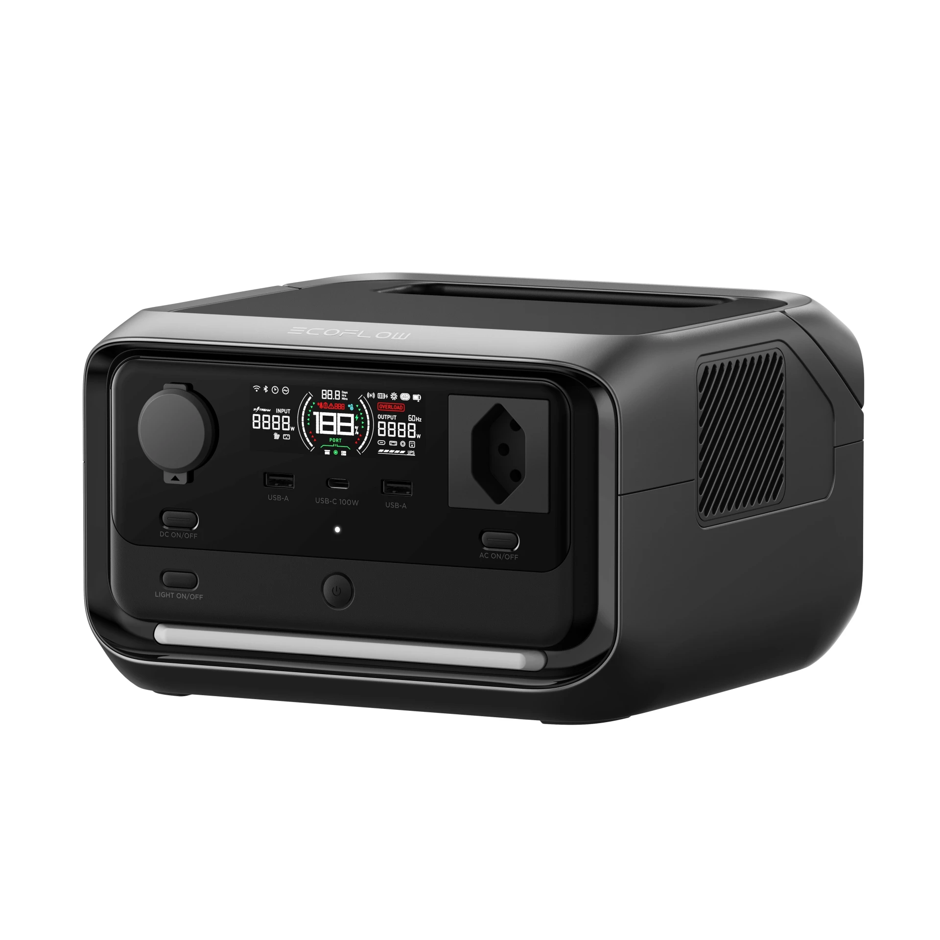 EcoFlow Power Station River 3 Plus, 286 Wh, onduleur 10 ms, batterie portable avec onduleur sinusoïdal intégré de 600 W et onduleur 10 ms